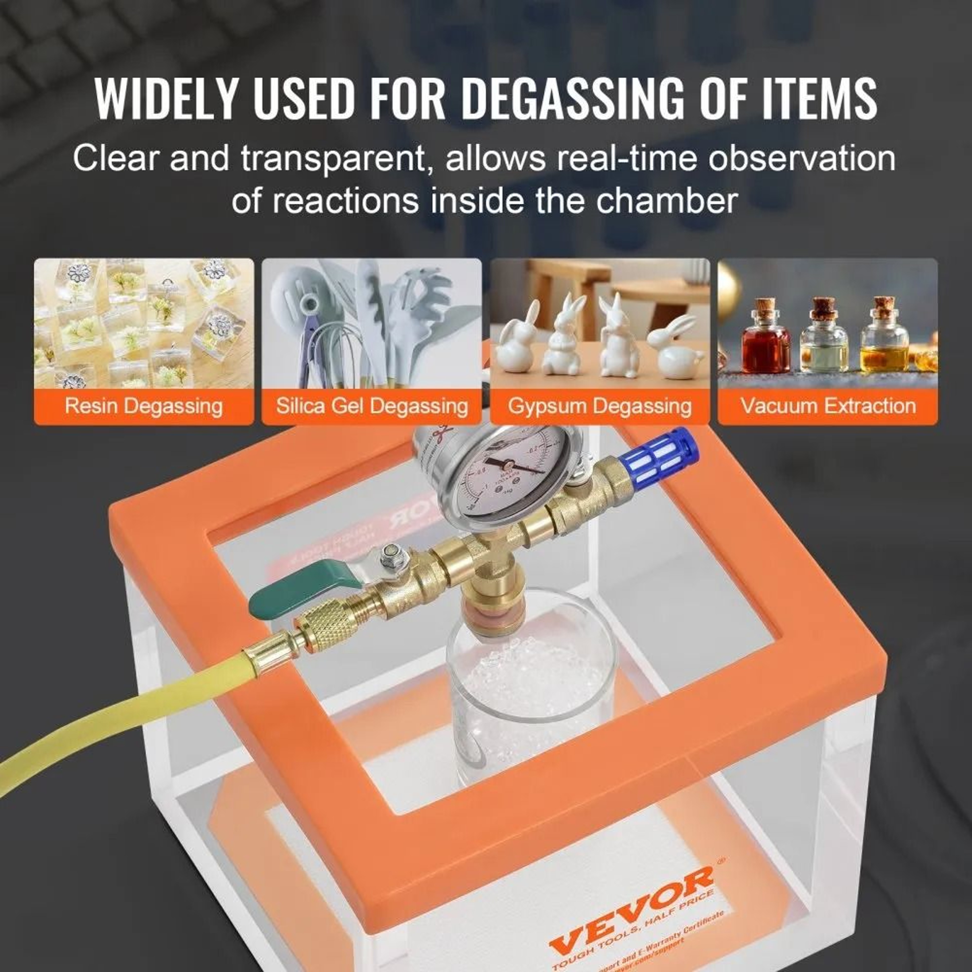 2 Gallon Acrylic Vacuum Chamber For Resin Degassing And Bubble Free Crafts 2