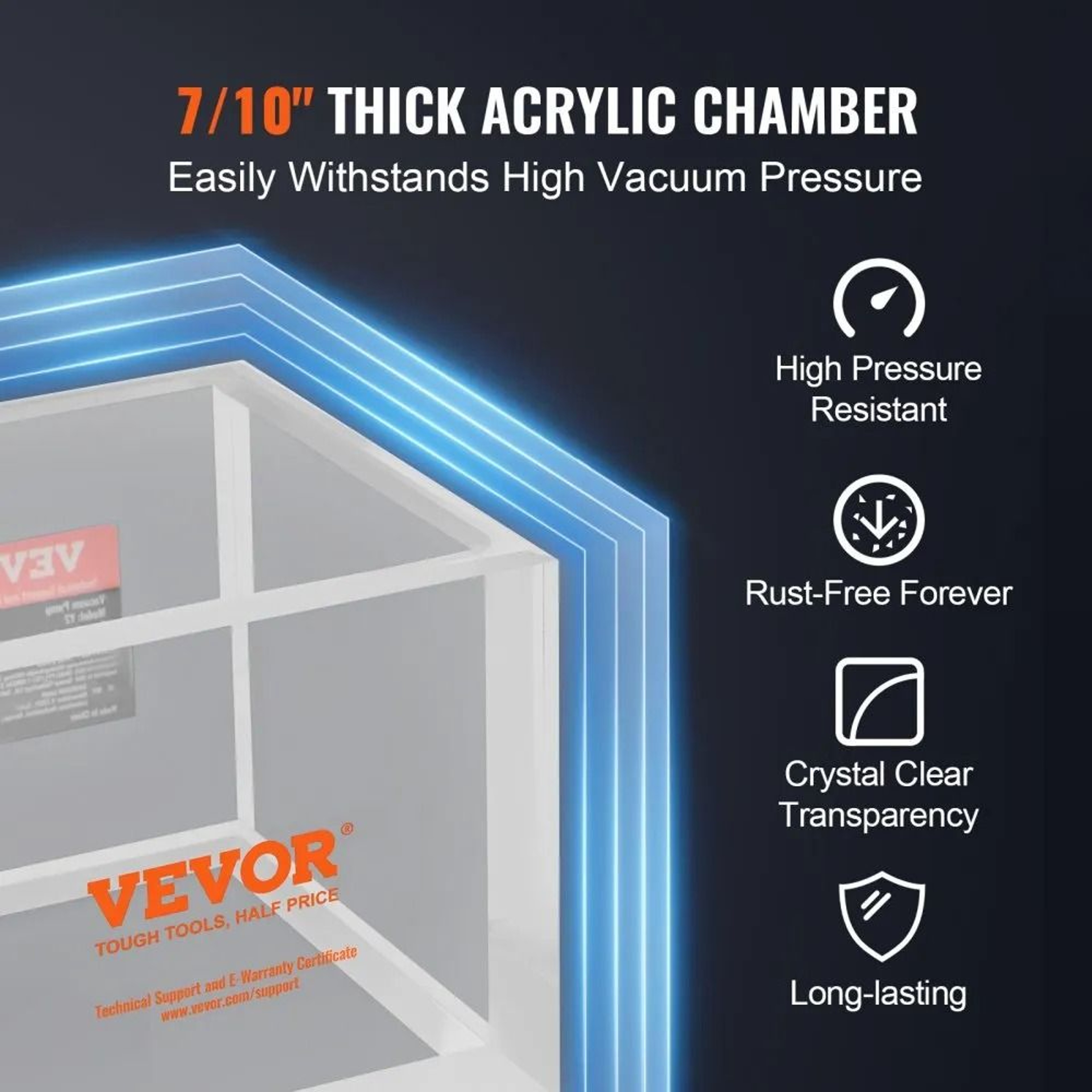 2 Gallon Acrylic Vacuum Chamber For Resin Degassing And Bubble Free Crafts 4