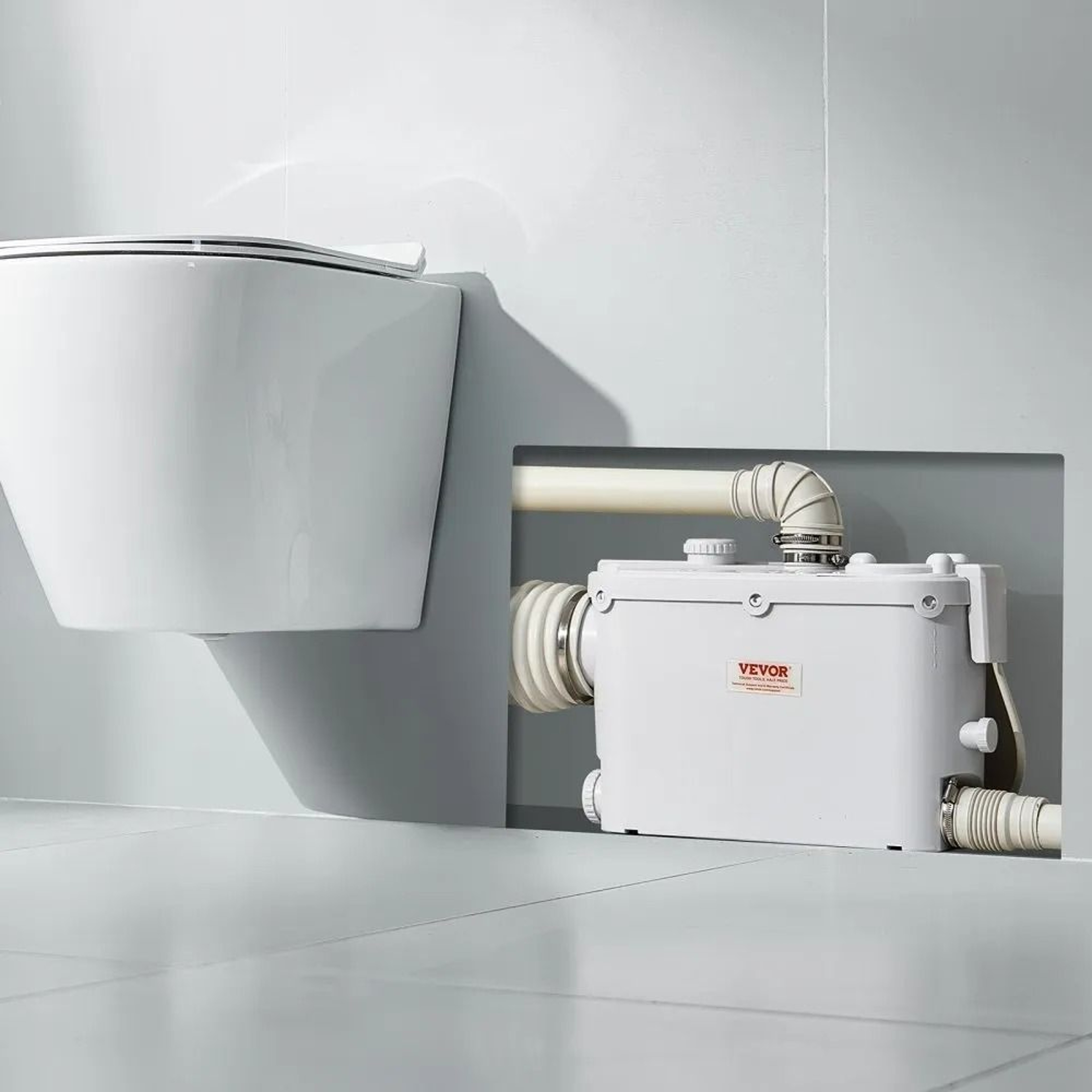 500W Macerator Pump 29 GPM Wastewater Disposal Pump With 26 Ft Lift For Toilet Sink Shower 6