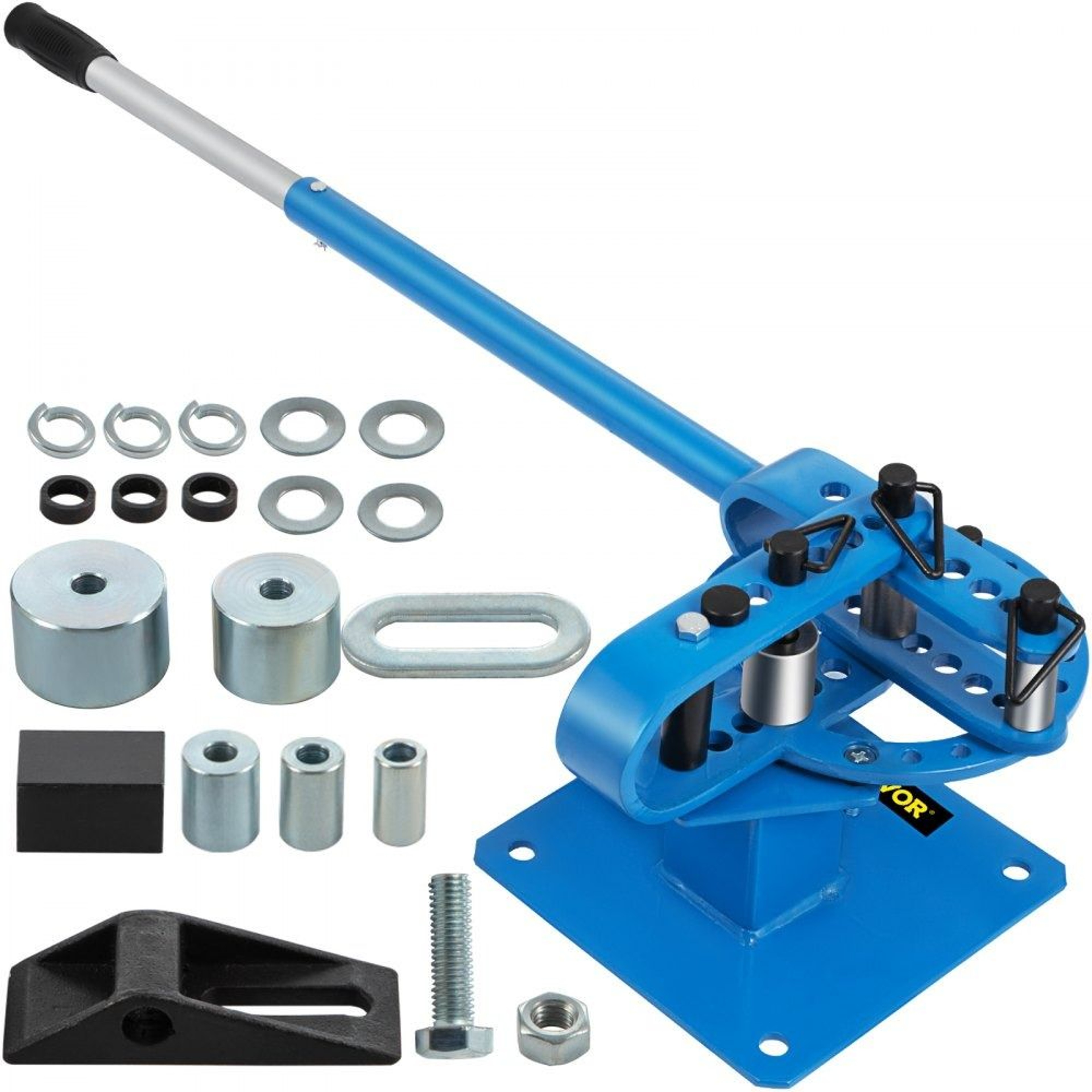 YP 9 Manual Metal Bender With 7 Dies Solid Round Square Bar Bending Tool 0