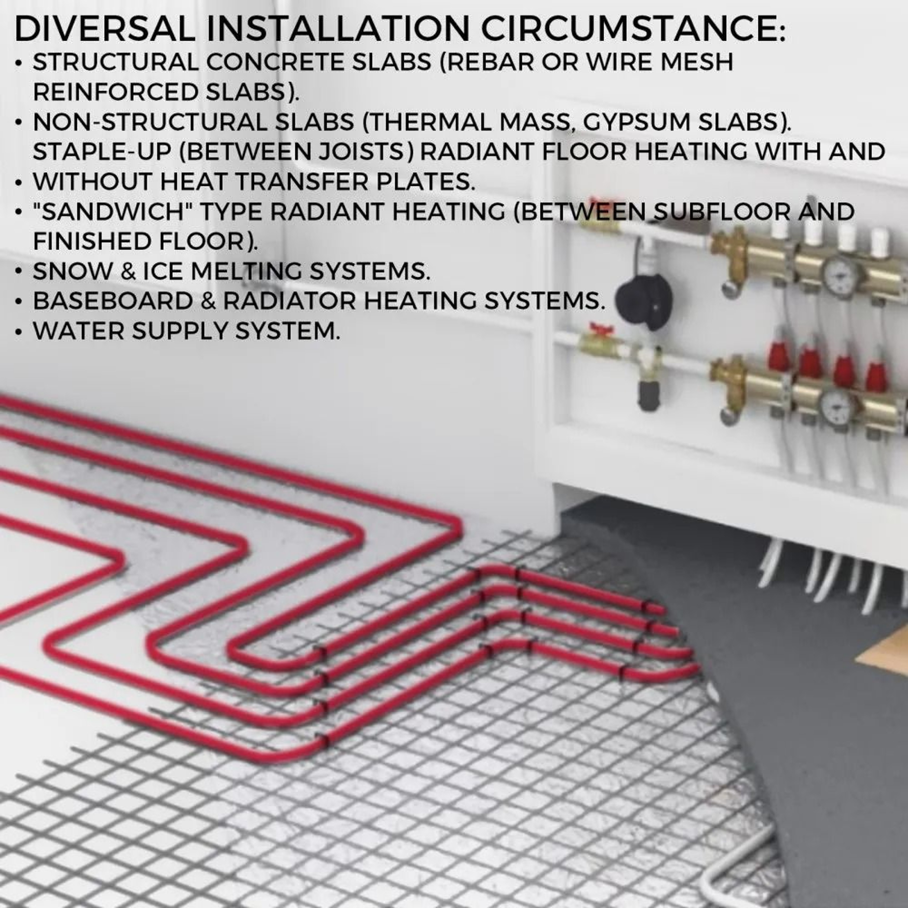 12 Inch 500ft Oxygen Barrier PEX Tubing EVOH PEX B Pipe For Radiant Floor Heating And Hydronic Syst 7