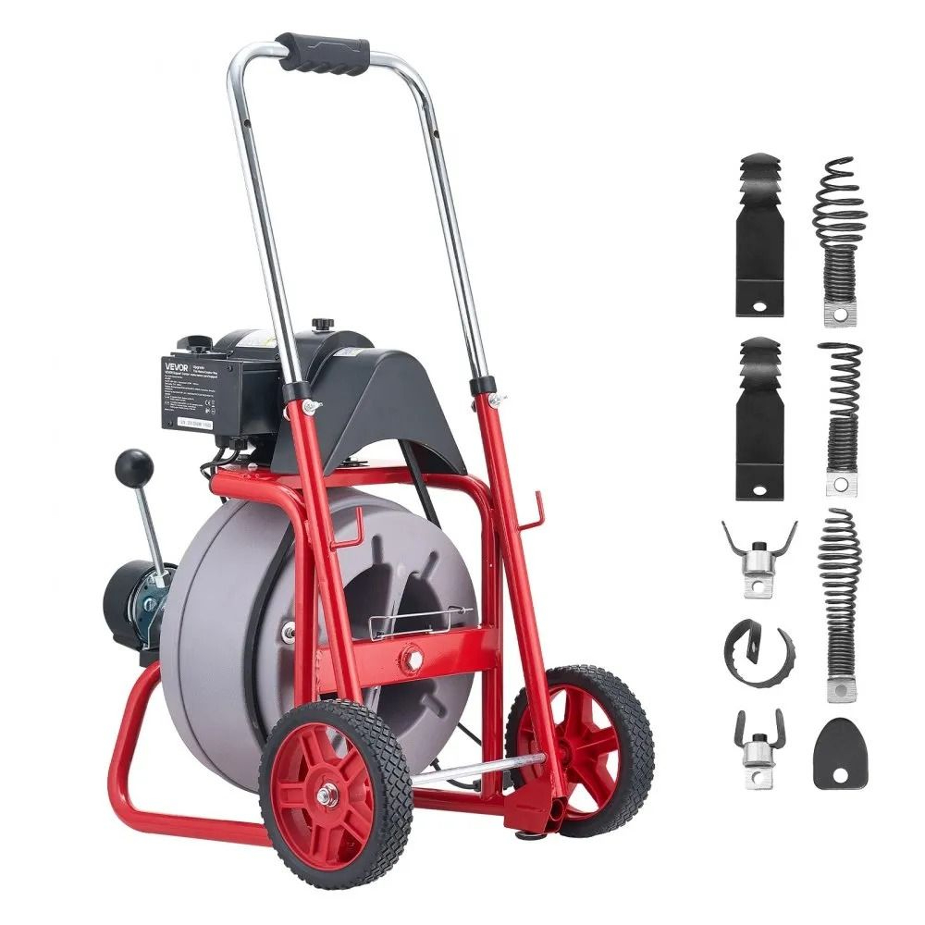 Drain Cleaner Machine Auto Feed Sewer Snake Auger With 8 Cutters 8