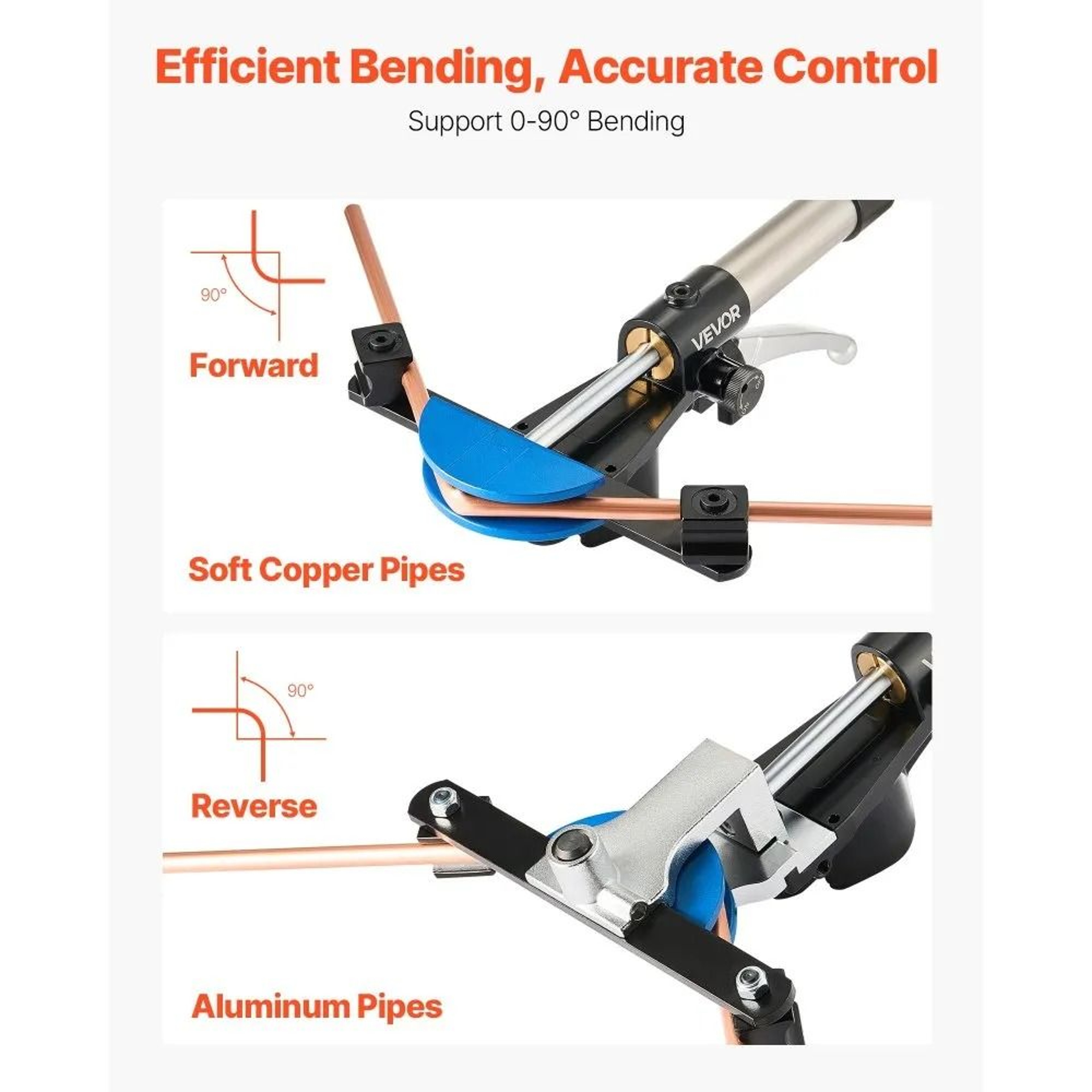 Hydraulic Tubing Bender Kit 14 To 78 Inch Copper Pipe Bender HVAC Tool With 7 Dies 4