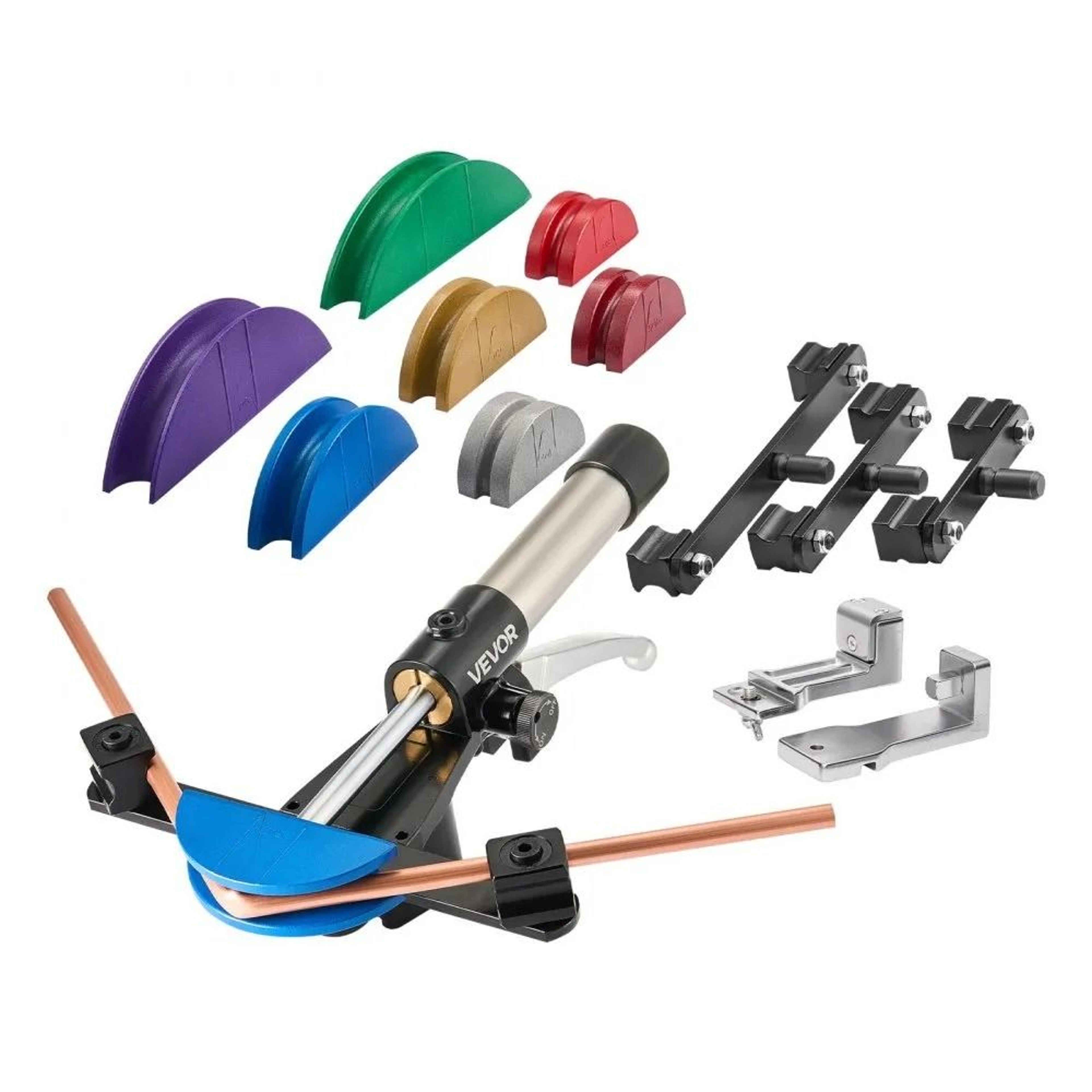 Hydraulic Tubing Bender Kit 14 To 78 Inch Copper Pipe Bender HVAC Tool With 7 Dies 0
