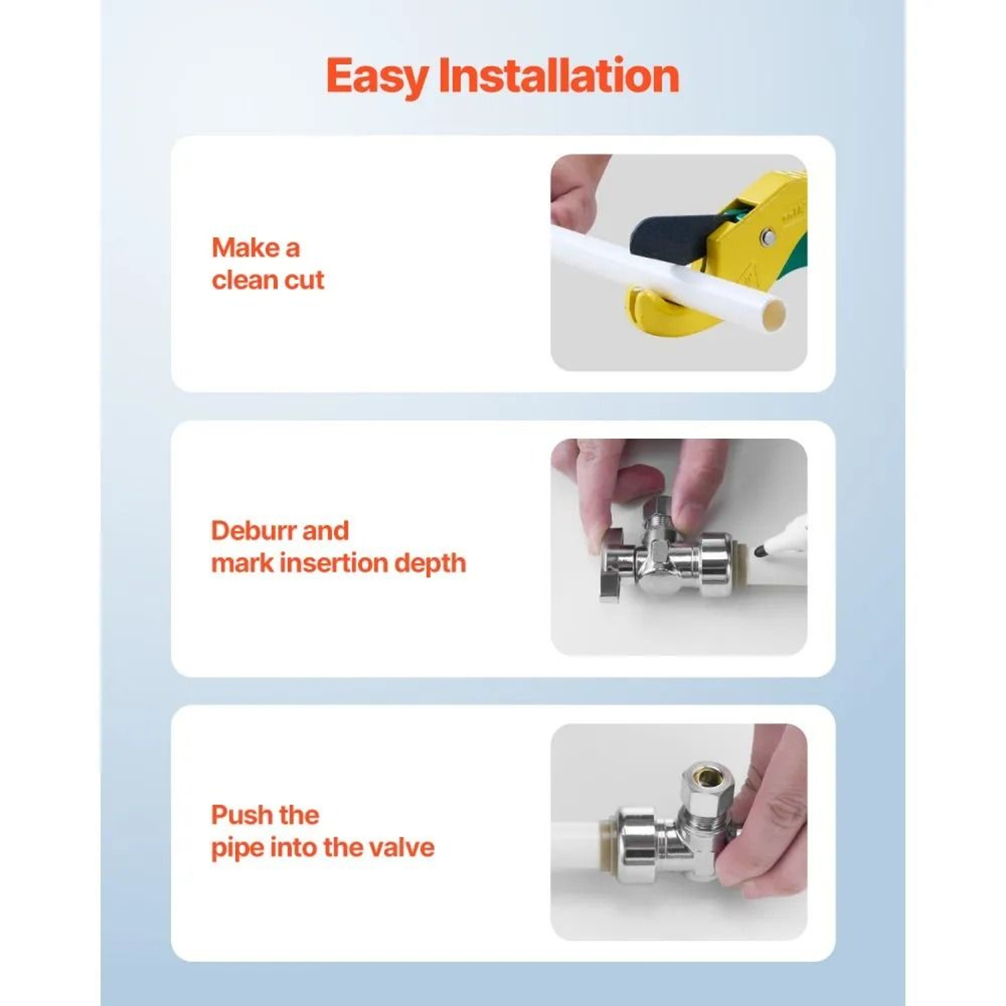 10 Pack Push To Connect Angle Stop Valve 12 PTC X 38 Compression Water Shut Off Valve 4