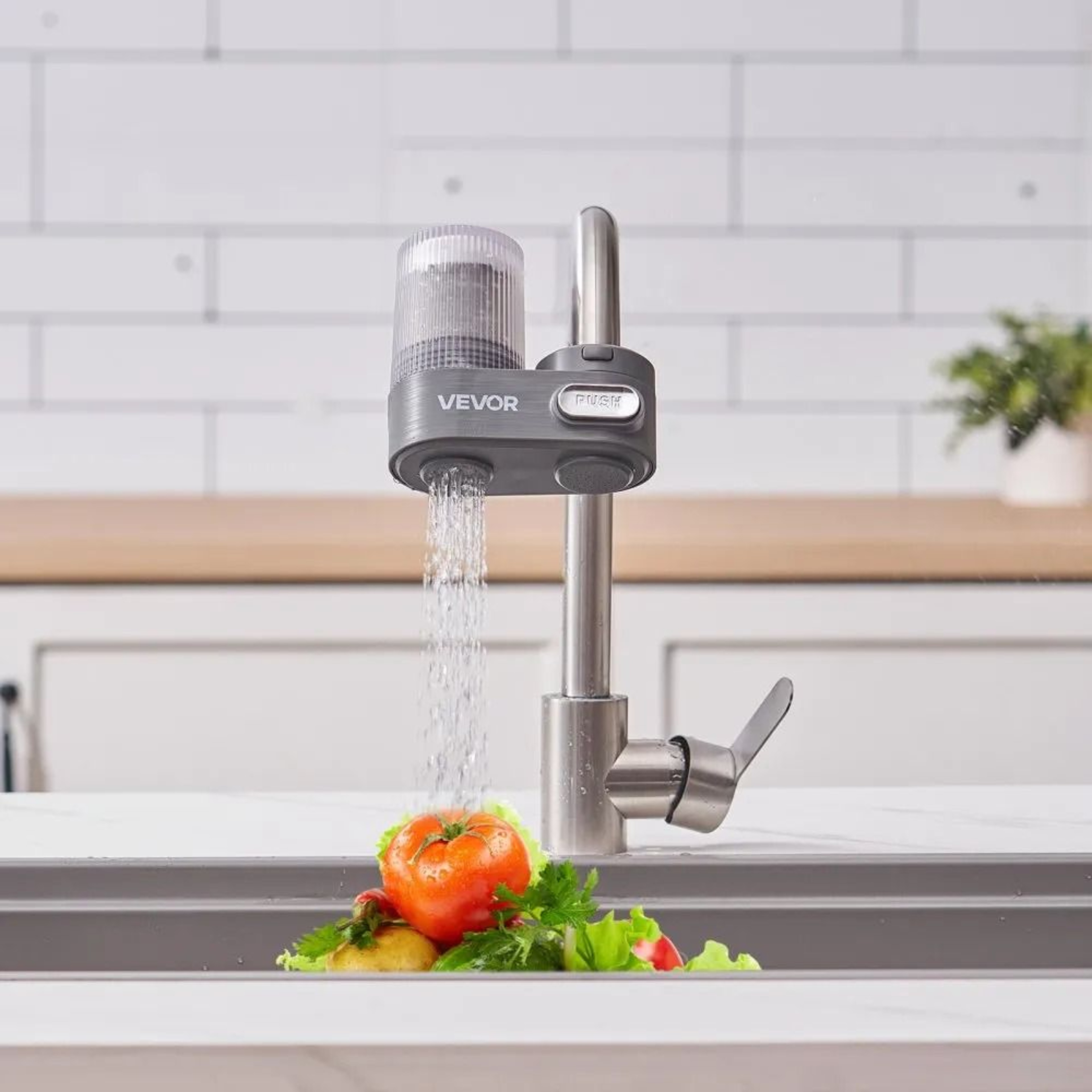 Faucet Mount Water Filter With Carbon Fiber Purification For Clean Kitchen Sink Water 5
