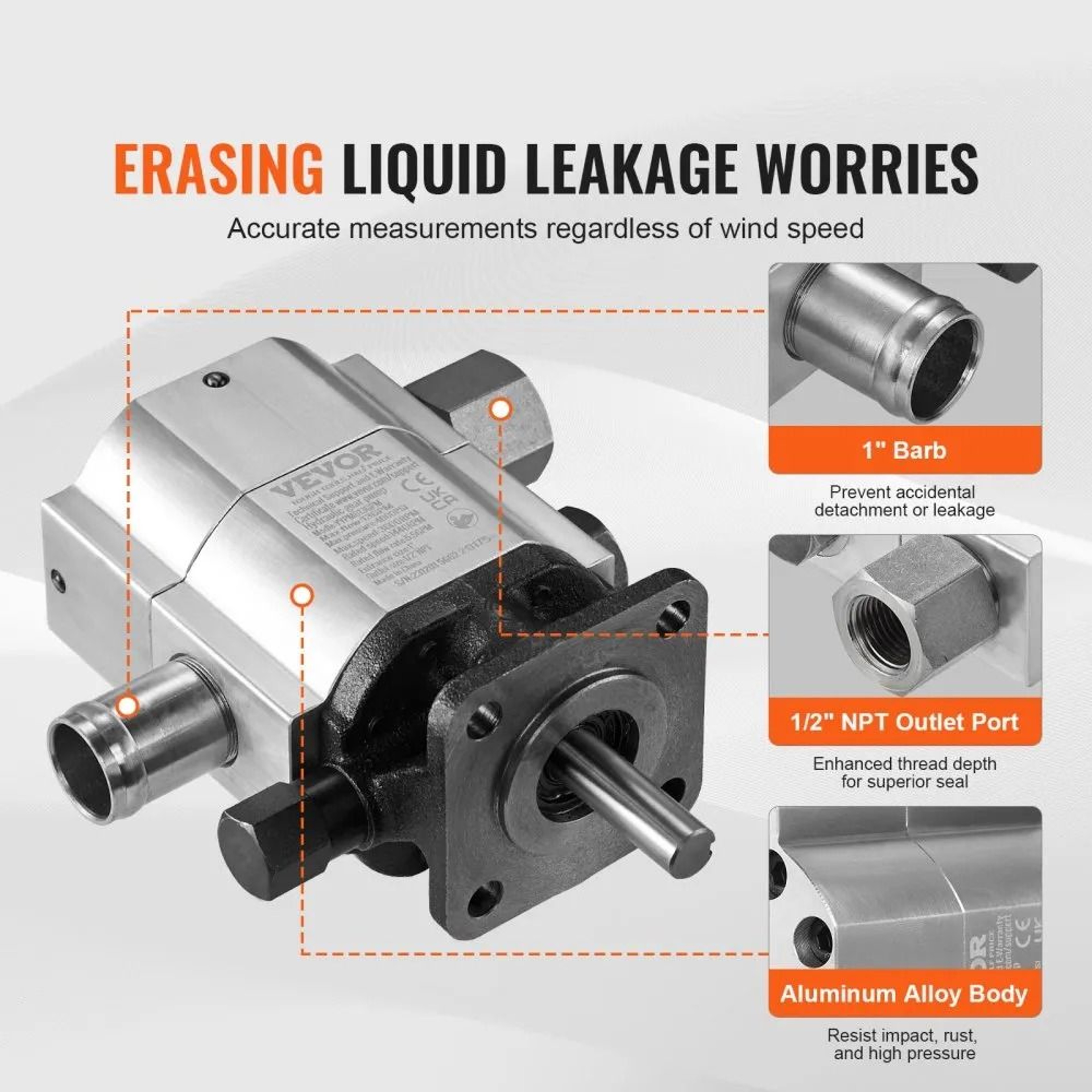 13GPM Hydraulic Log Splitter Pump 2 Stage 3000 PSI Gear Pump 5