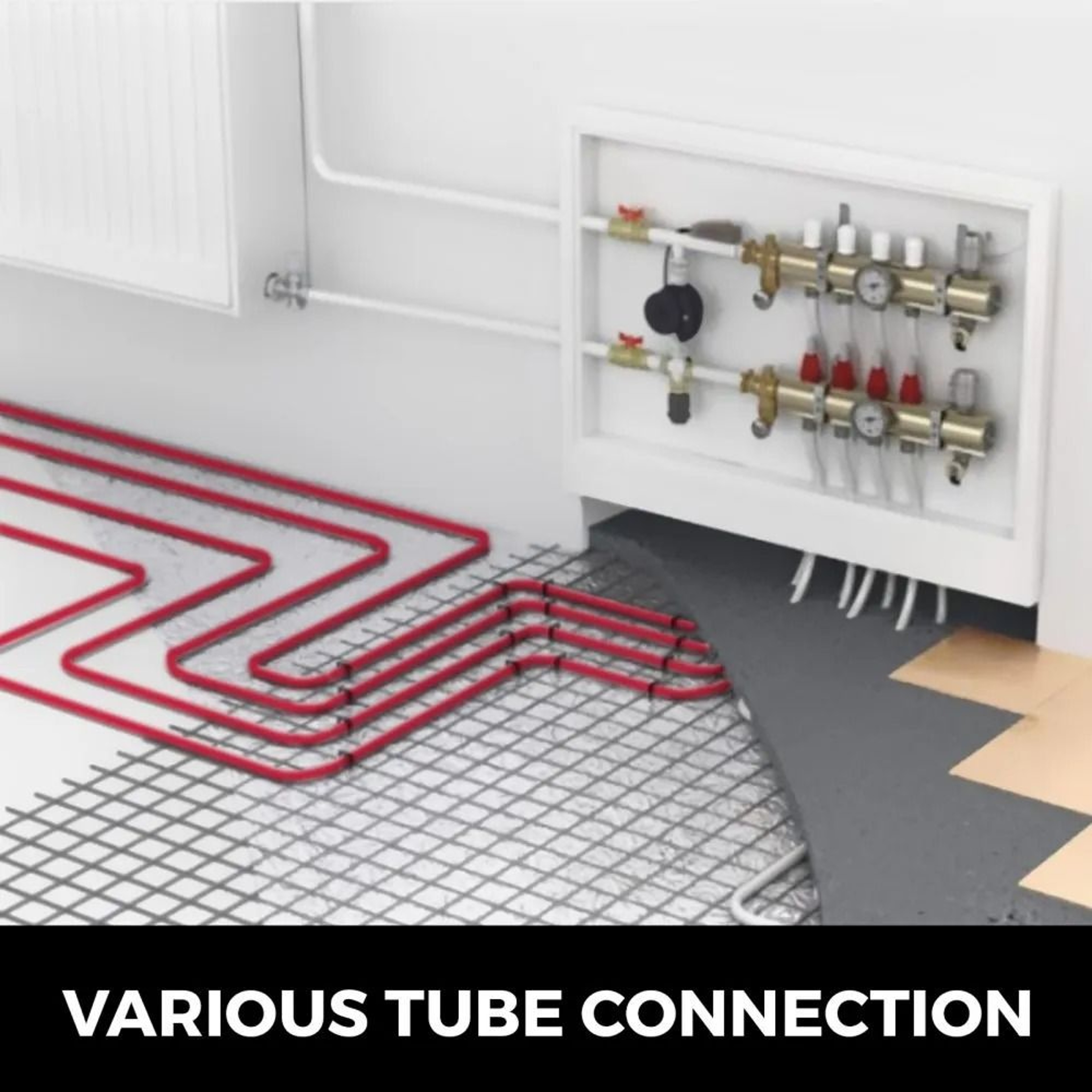 34 Inch 300ft Red PEX Tubing Oxygen Barrier PEX Pipe For Radiant Floor Heating 2