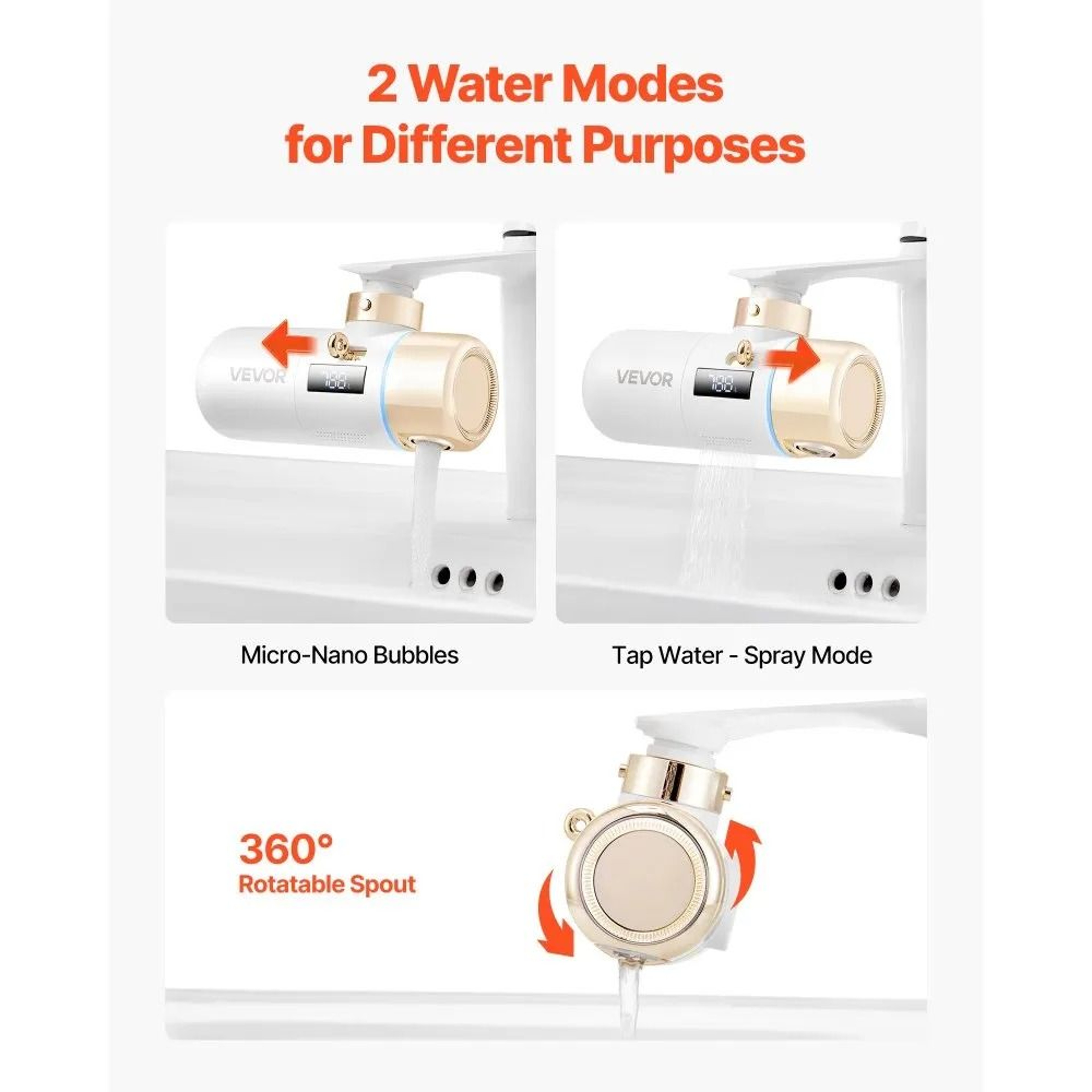 Skincare Water Filter Faucet Purifier With Micro Nano Bubble For Soft Skin 2