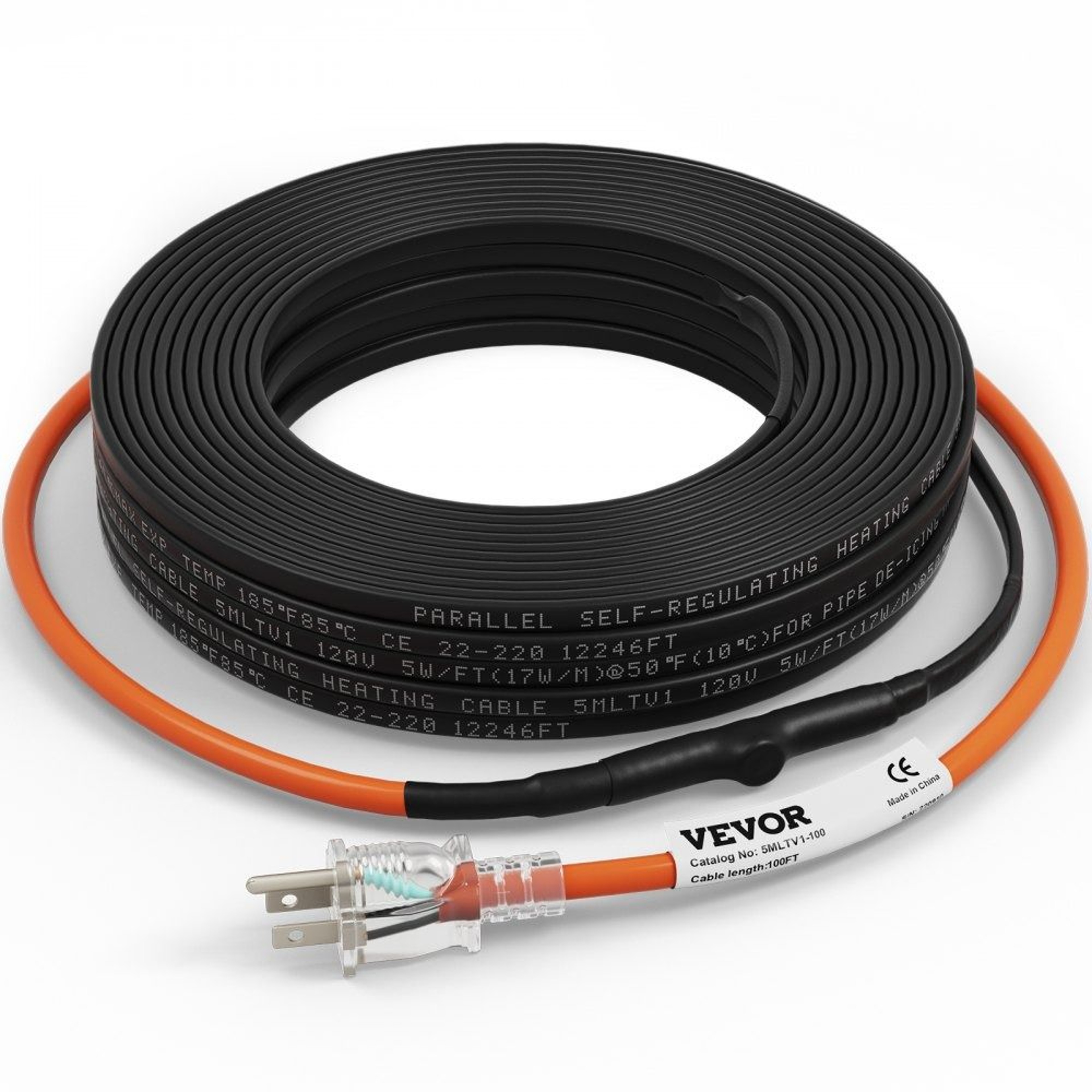 100ft Self Regulating Pipe Heating Cable 5Wft Freeze Protection Heat Tape 0