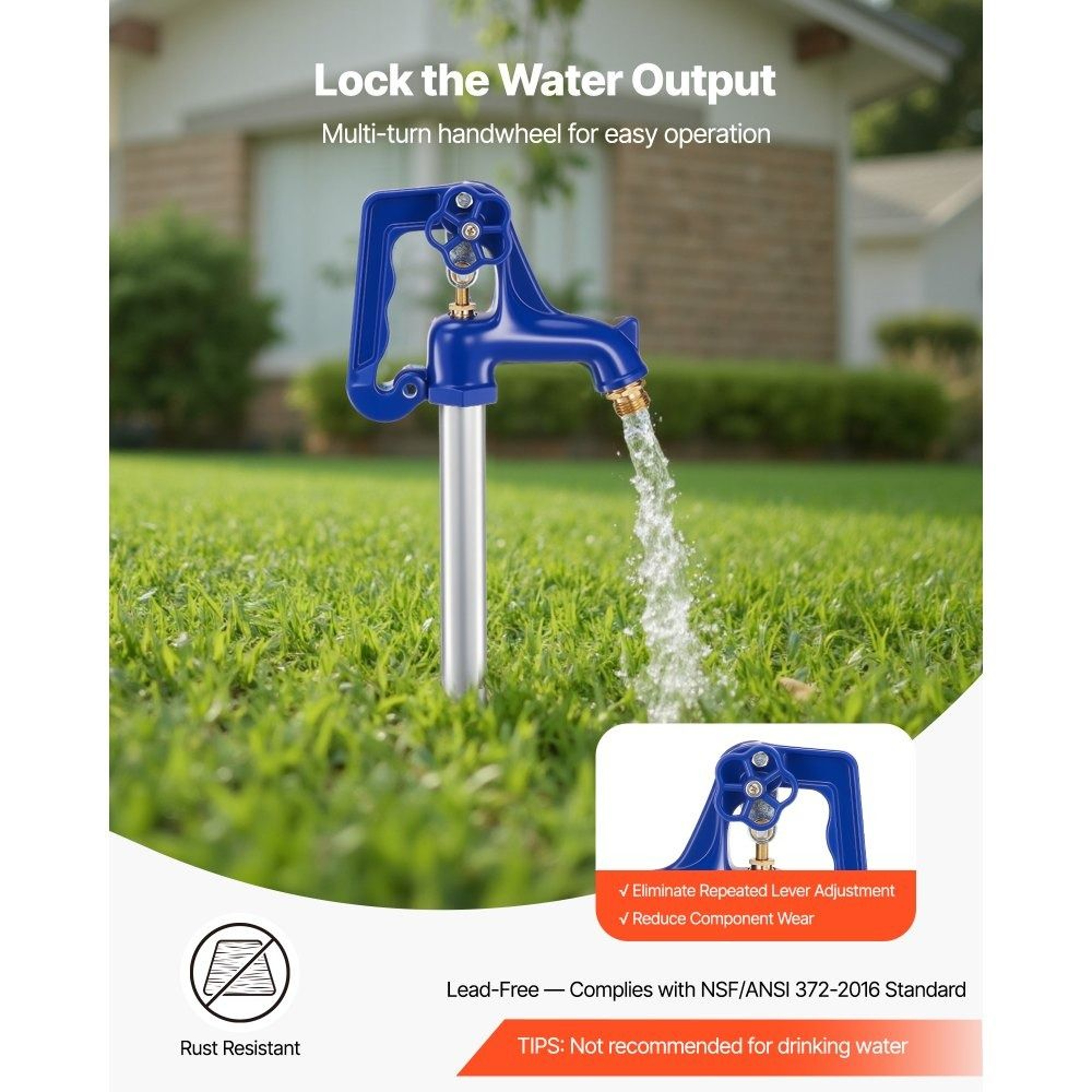 Frost Proof Yard Hydrant 622FT Freeze Proof Outdoor Faucet For Garden Farm Irrigation 5