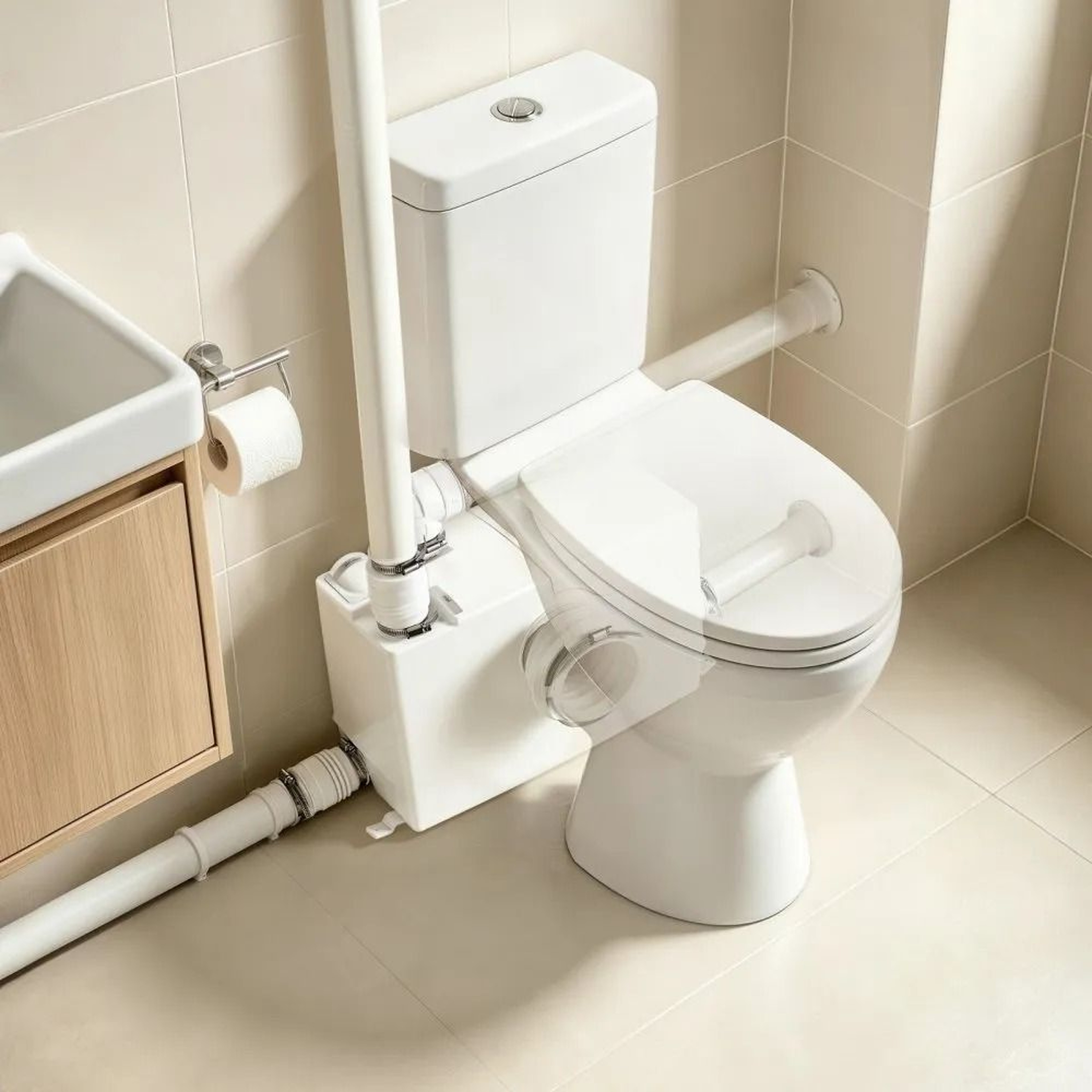 800W Macerator Pump 12000Lh Upflush Sewage Pump For Basement Toilets 6