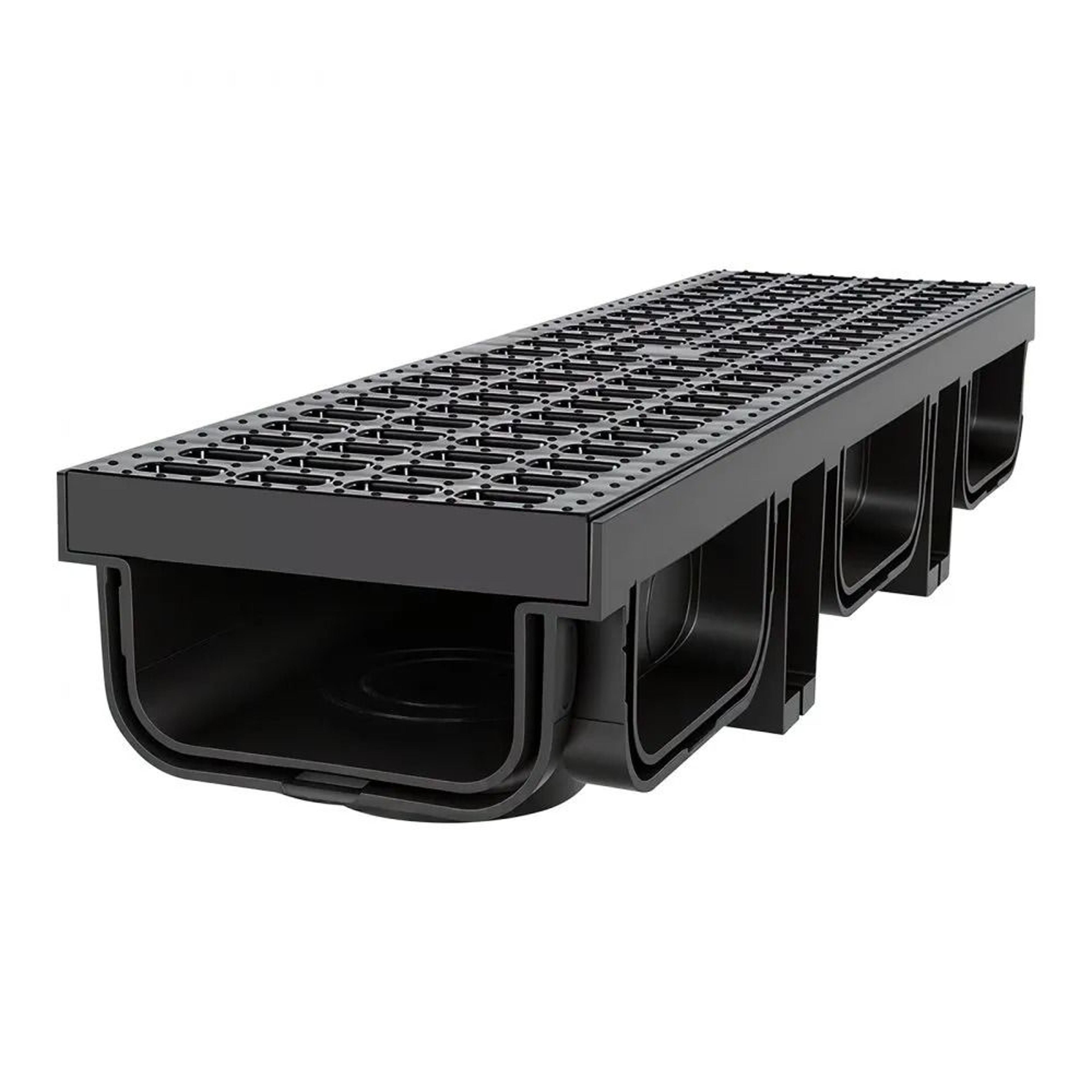 Trench Drain 12 Pack HDPE Channel Drain With Grates For Driveway And Patio 7
