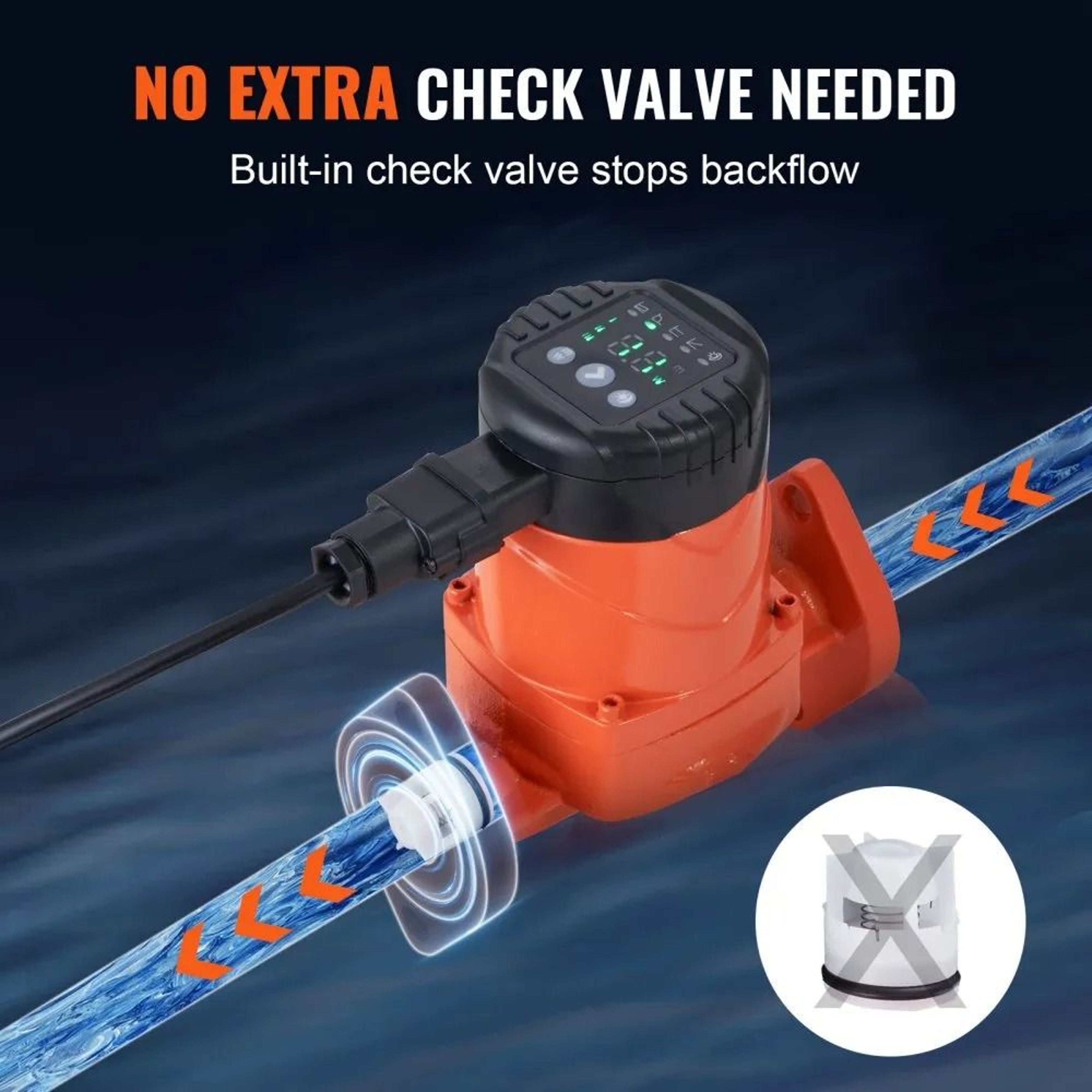 E0072F2 Hot Water Recirculating Pump 110V 42W 16 GPM High Efficiency Circulator 3