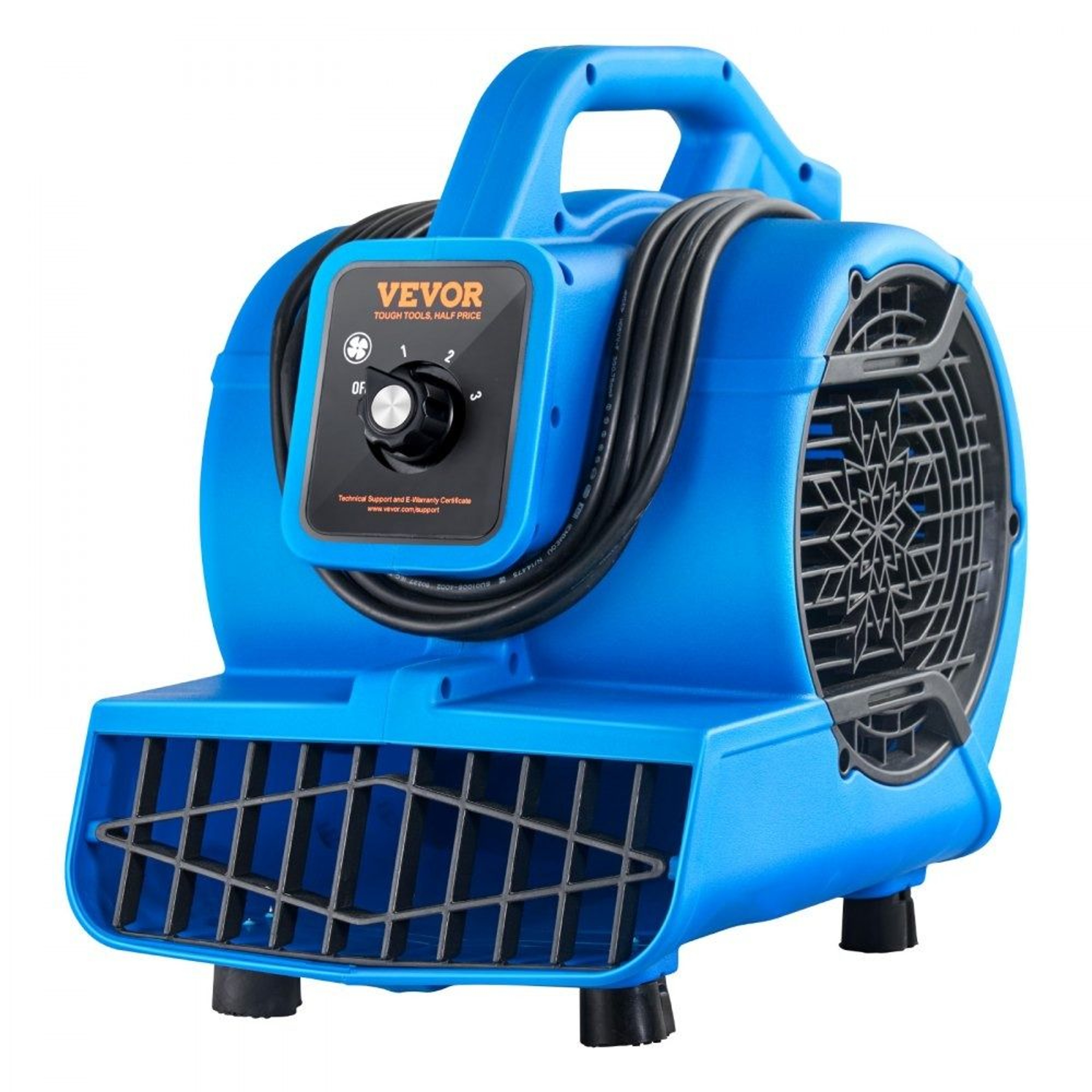 600 CFM Air Mover Floor Blower And Carpet Dryer Fan With 3 Speeds And 4 Angles 0