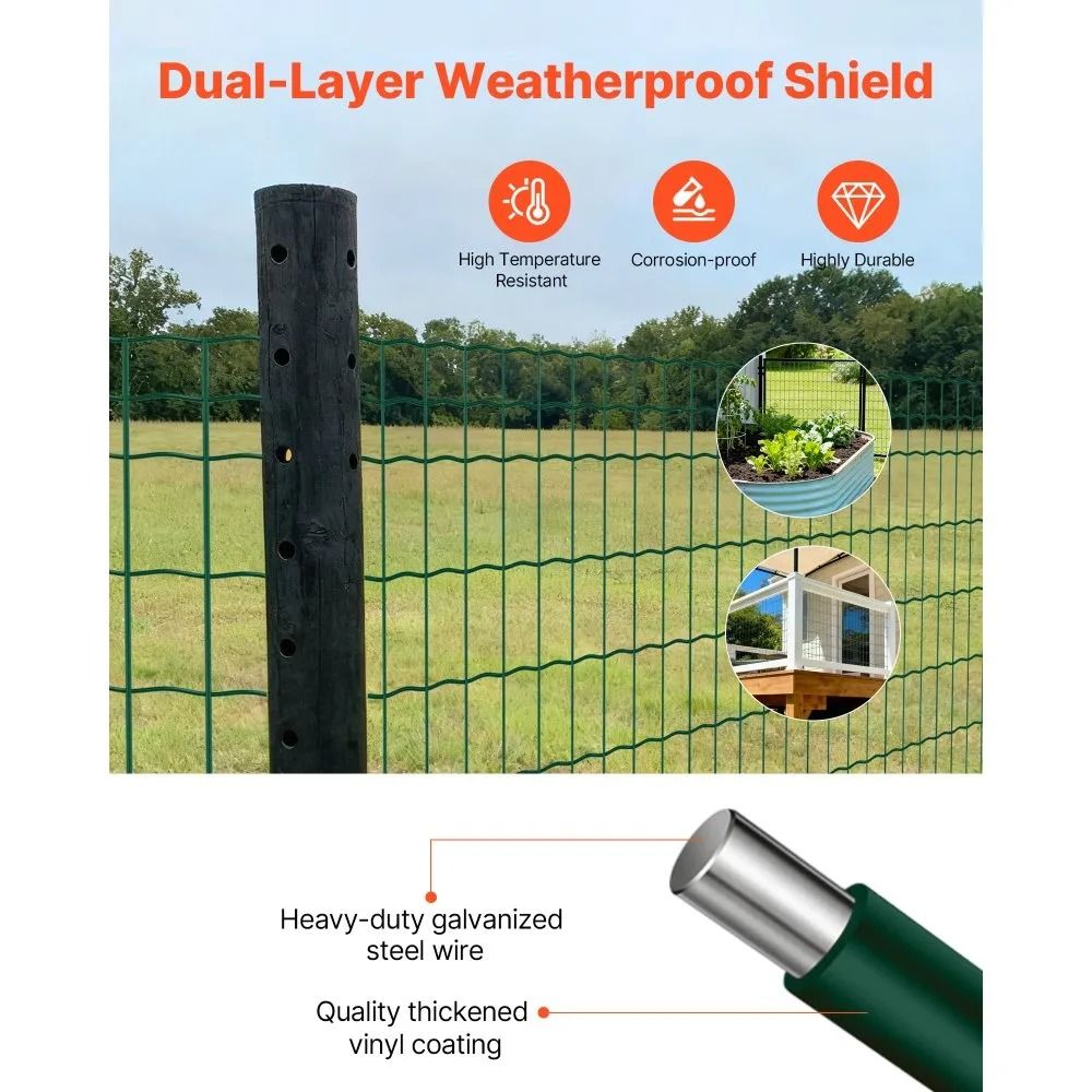 Heavy Duty Farm Fence 47 X 984 In 2 X 4 Mesh Galvanized Welded Wire Livestock Fence 4