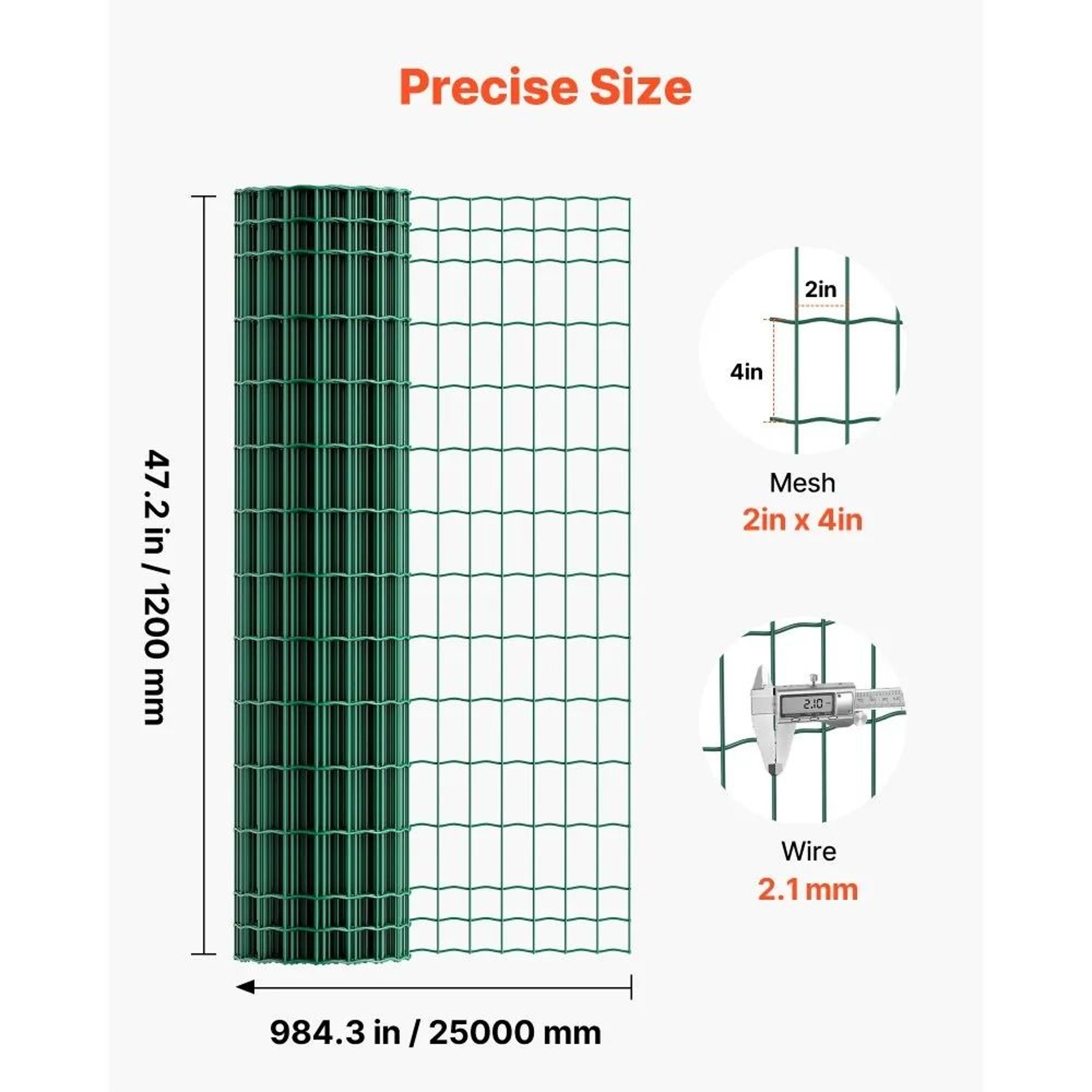 Heavy Duty Farm Fence 47 X 984 In 2 X 4 Mesh Galvanized Welded Wire Livestock Fence 5