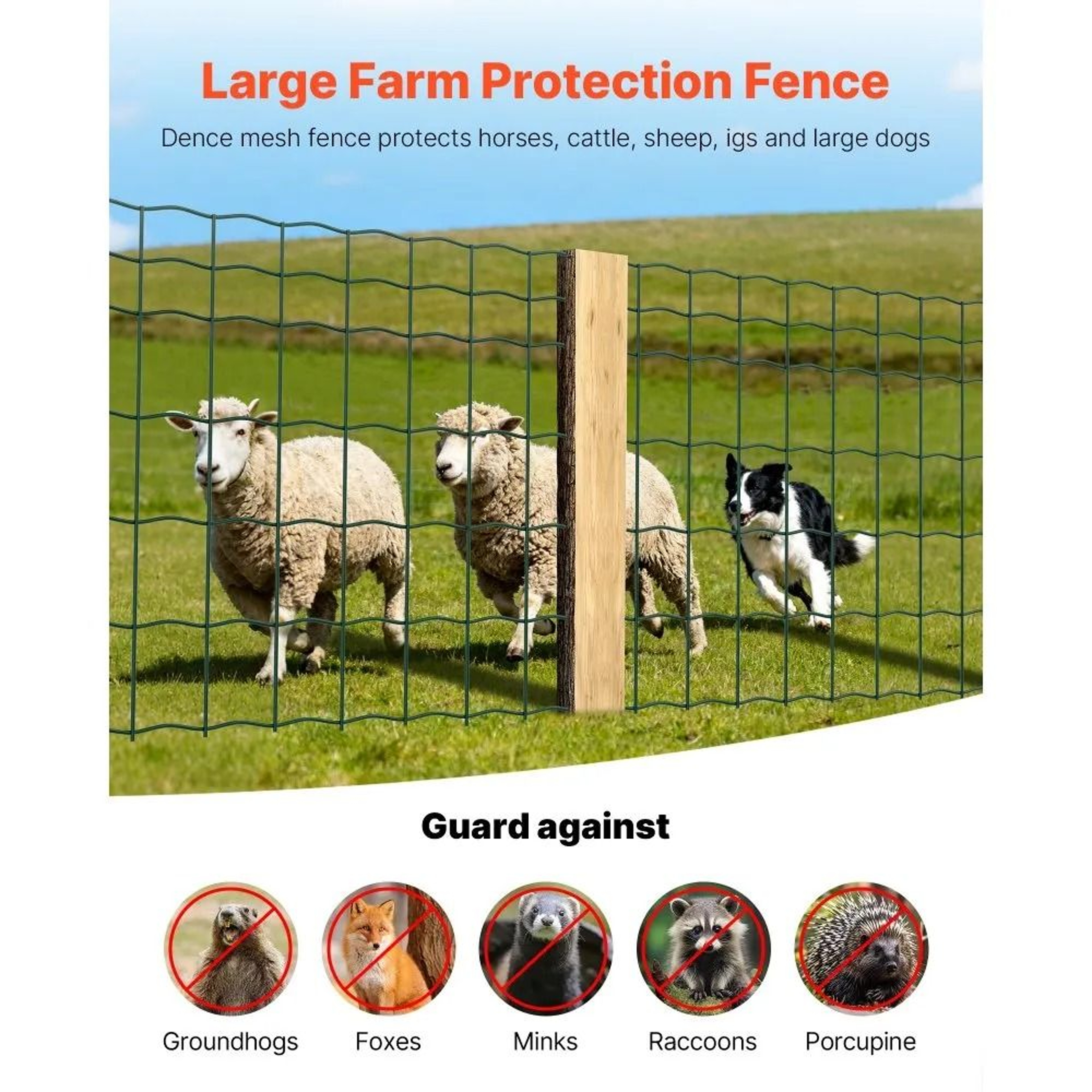 Heavy Duty Farm Fence 39 In X 656 Ft Vinyl Coated Welded Wire Fence For Livestock And Gardens 1