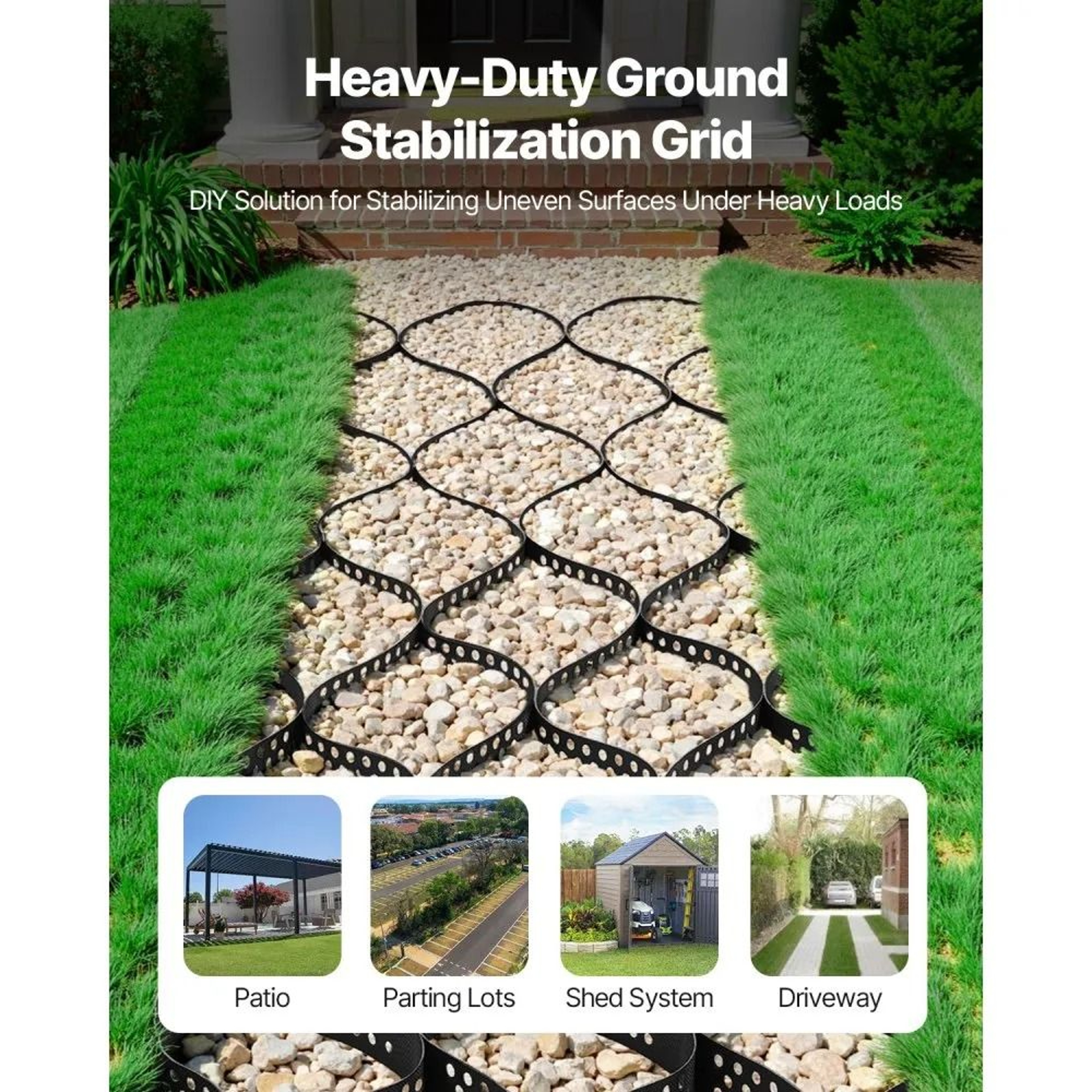4 Inch Gravel Grid Heavy Duty Driveway Stabilization Grid 1706 X 886 FT HDPE Geocell 1