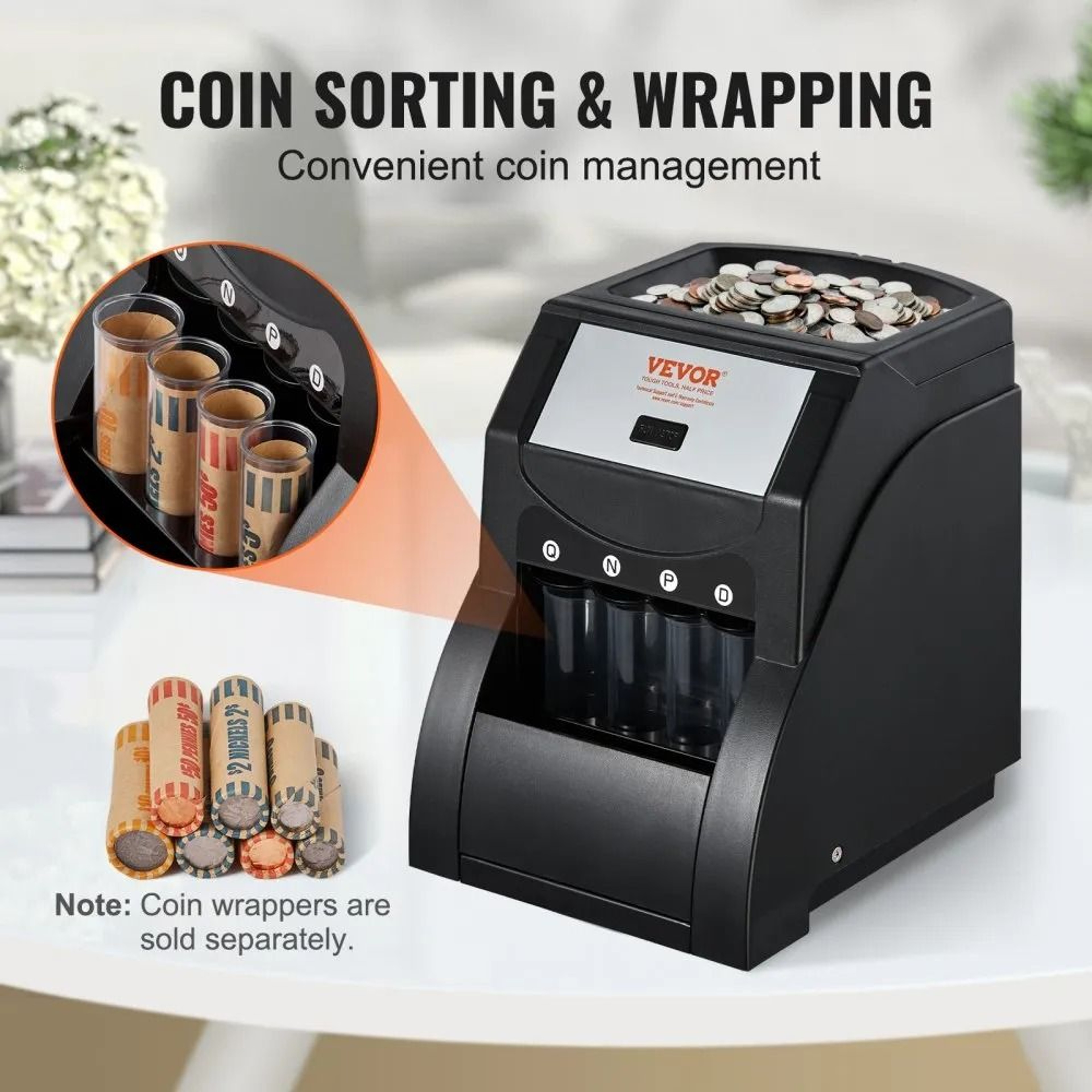Automatic Coin Sorter Machine USD Coin Counting And Wrapping Machine 3