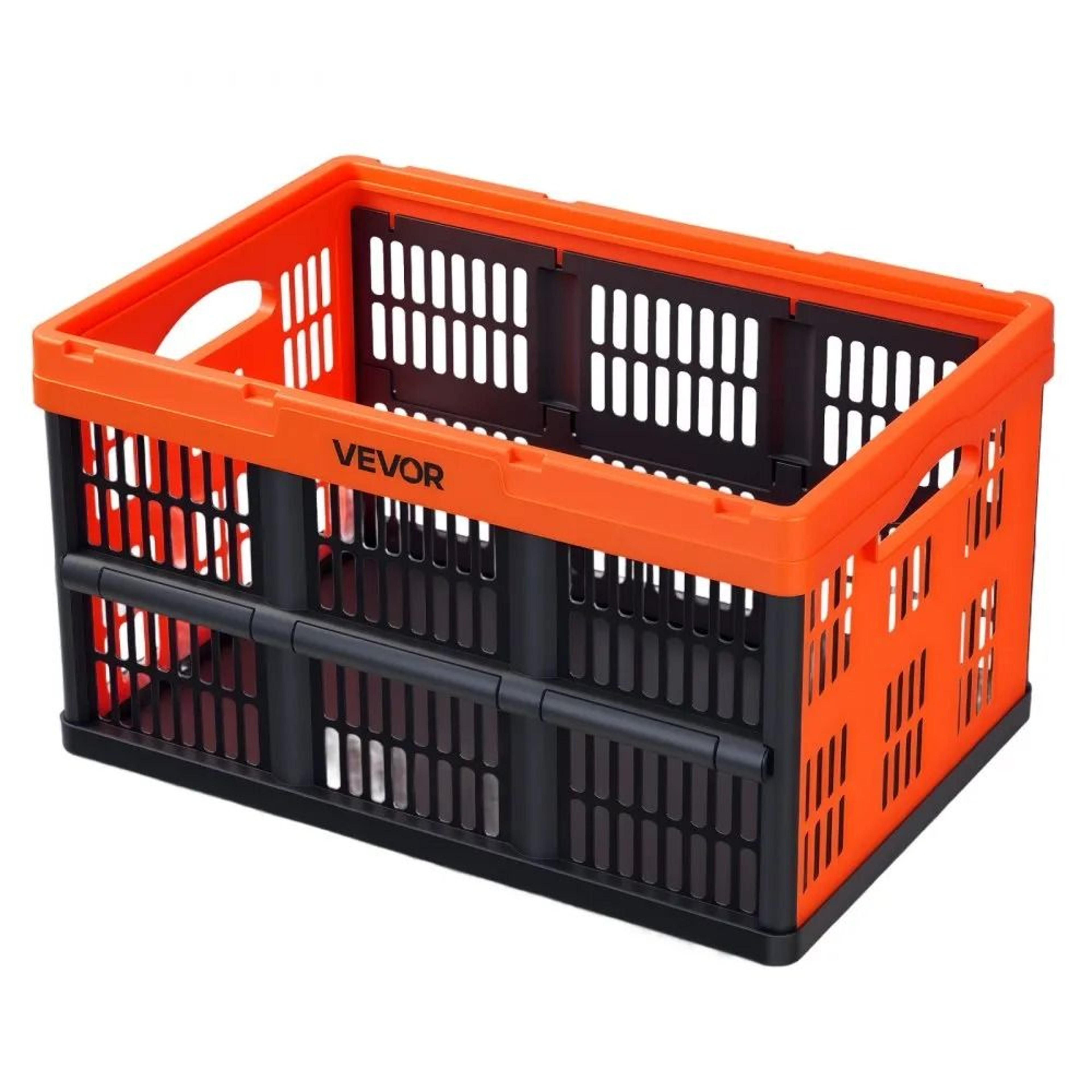 45L Collapsible Storage Bins 6 Pack Stackable Folding Storage Crates With Handles 7