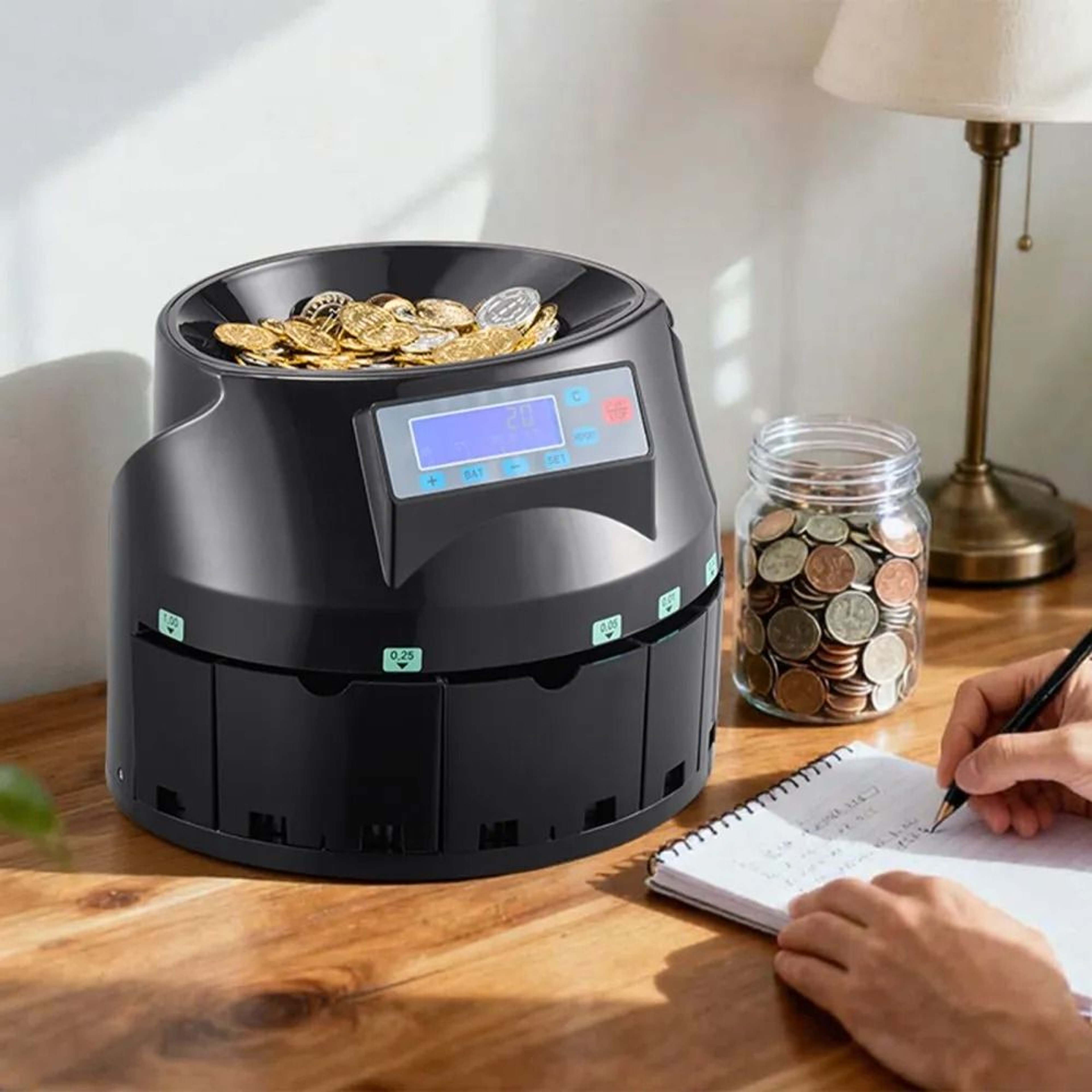Coin Sorter Machine With LCD Display 300 Coins Min Automatic Coin Counter 6