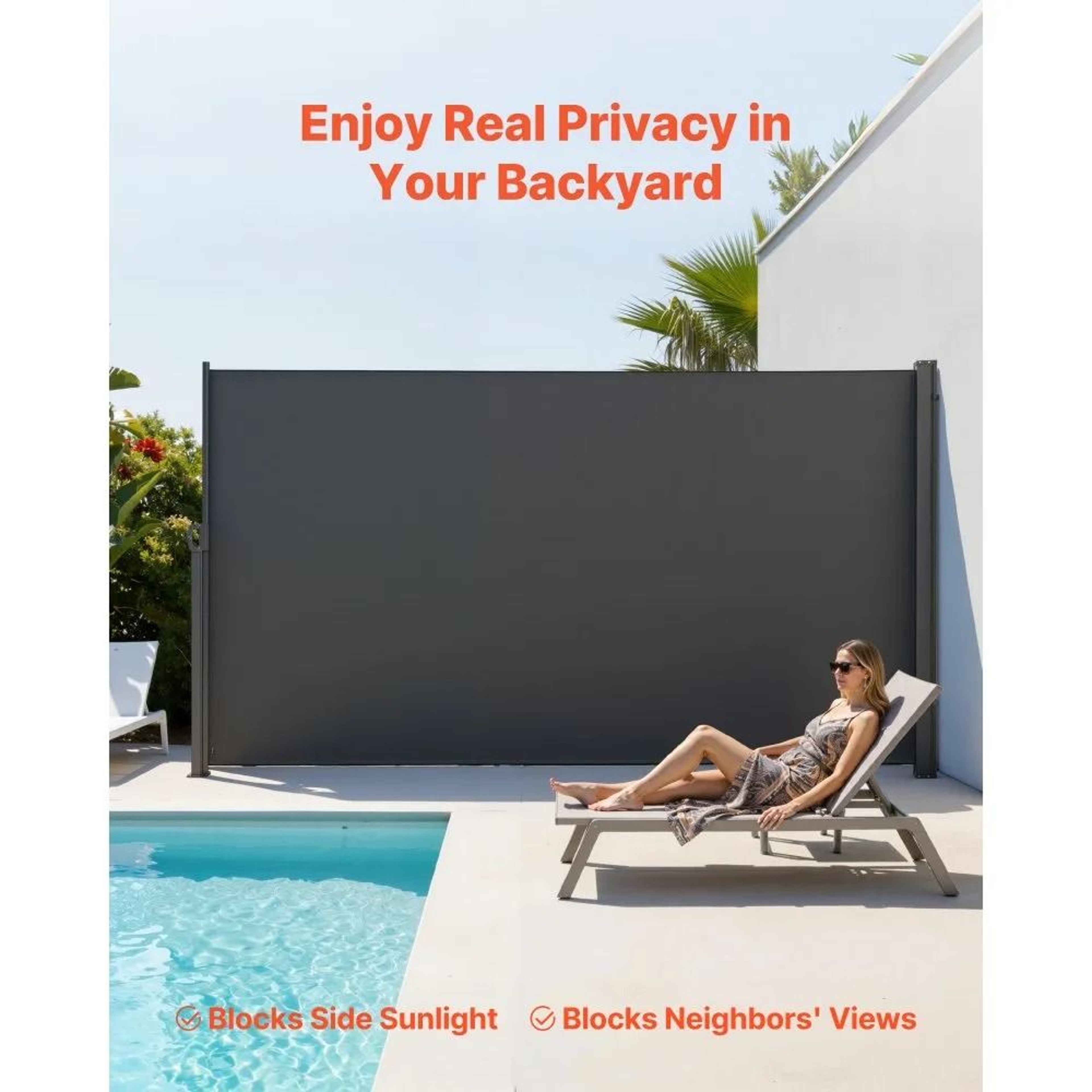 Retractable Side Awning 73 X 165 Outdoor Privacy Screen For Patio 1