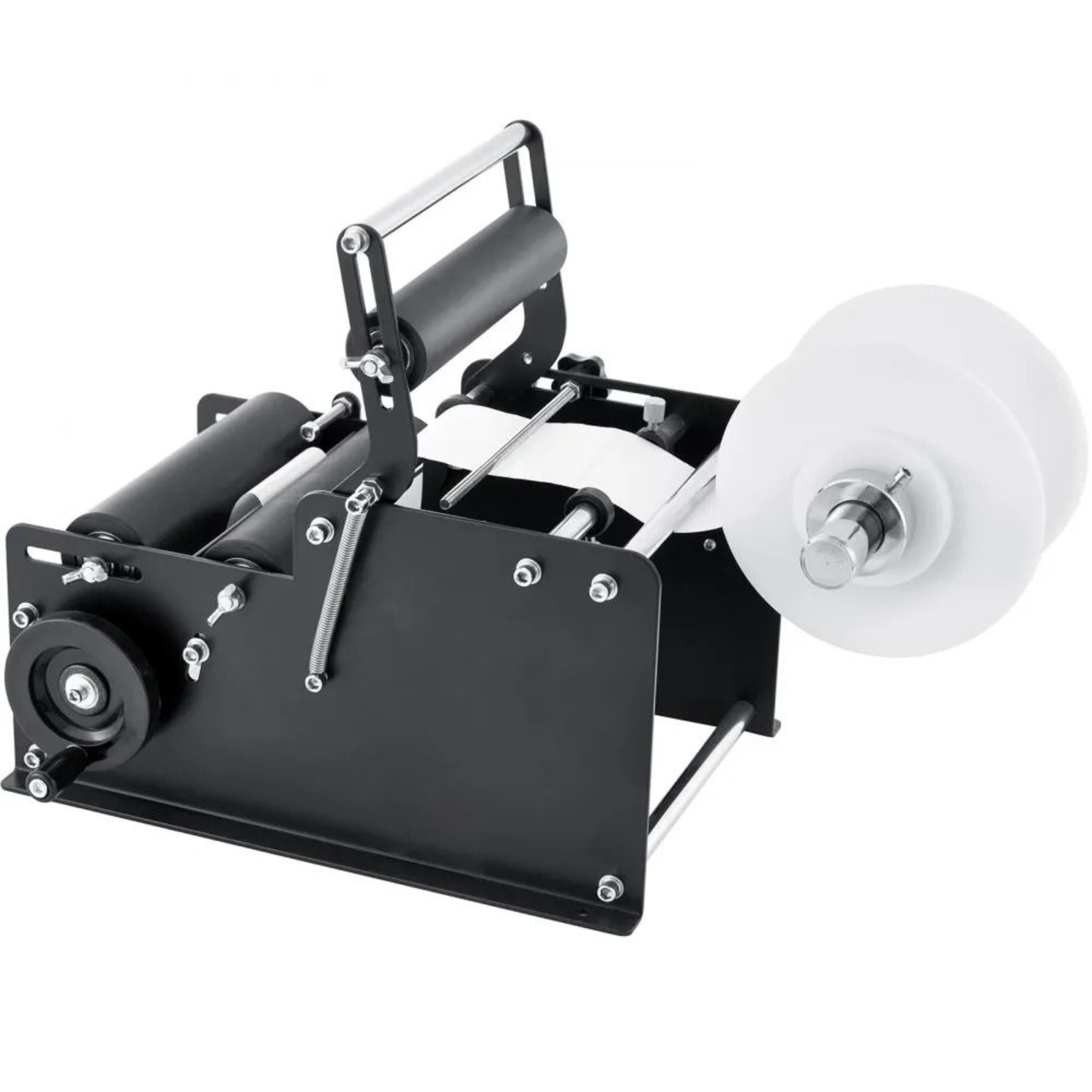 Manual Bottle Labeling Machine Round Bottle Label Applicator With Pressing Bar 7