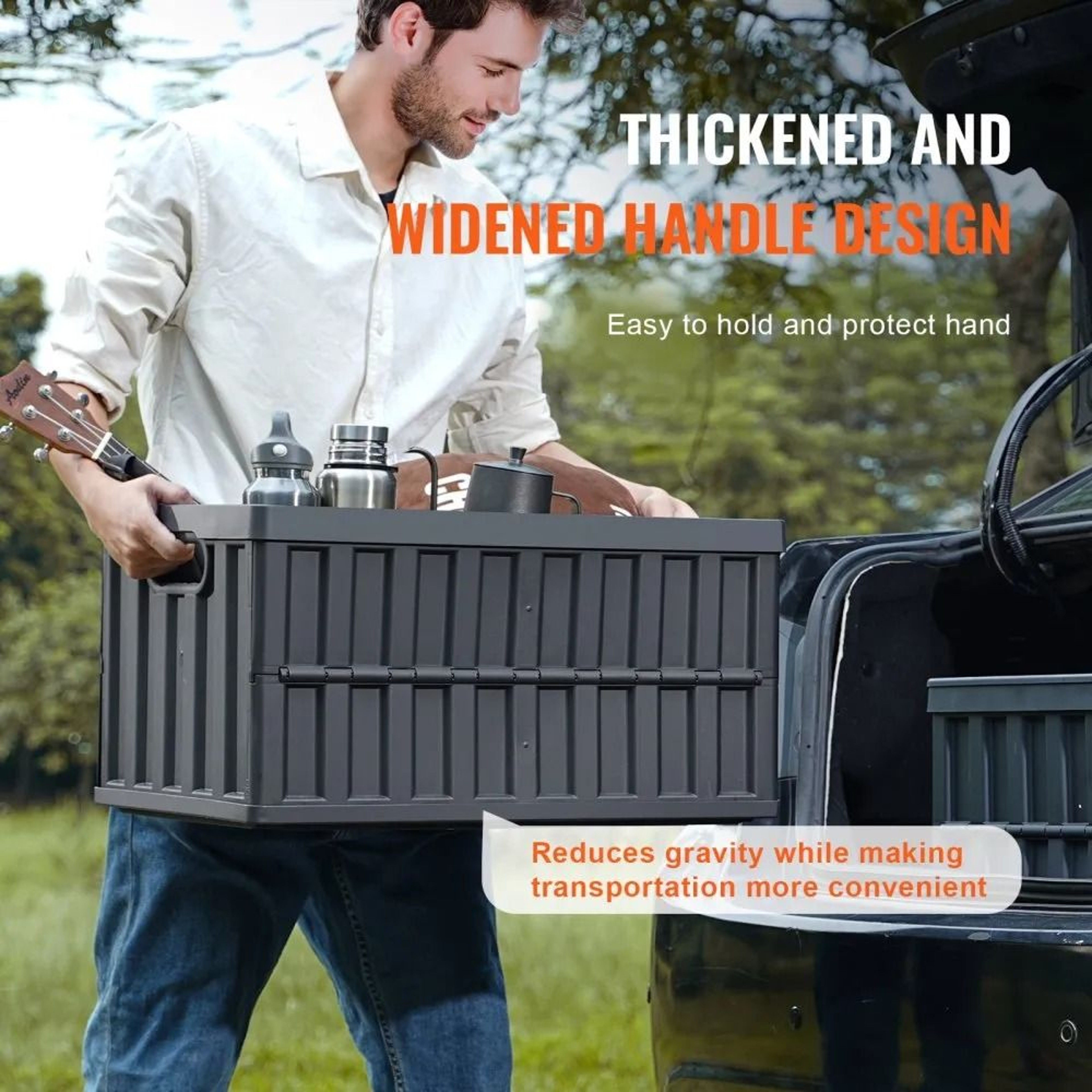 Collapsible Storage Bins With Lids 3 Pack Stackable Folding Crates 3