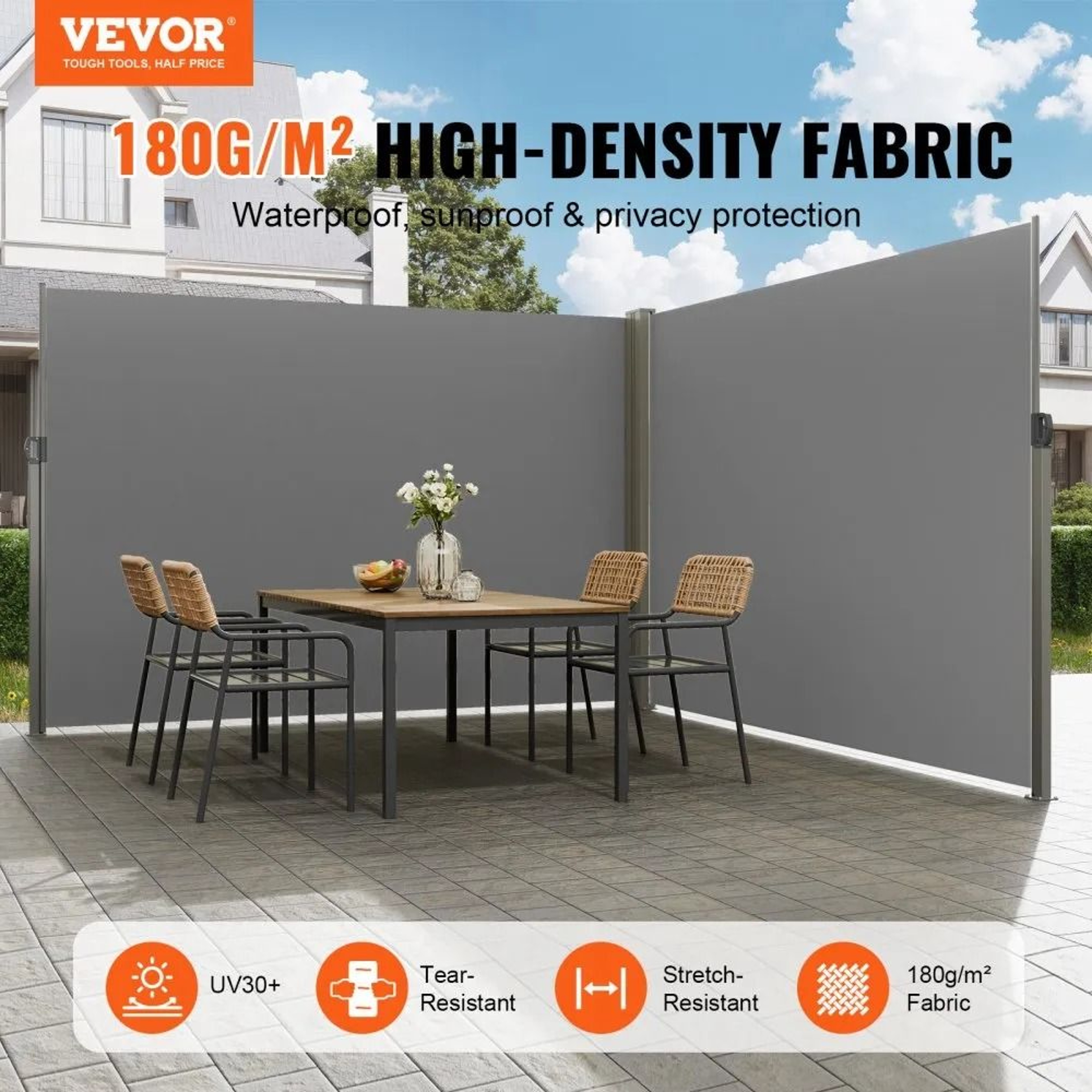 79 X 236 Retractable Side Awning Outdoor Privacy Screen For Patio 1