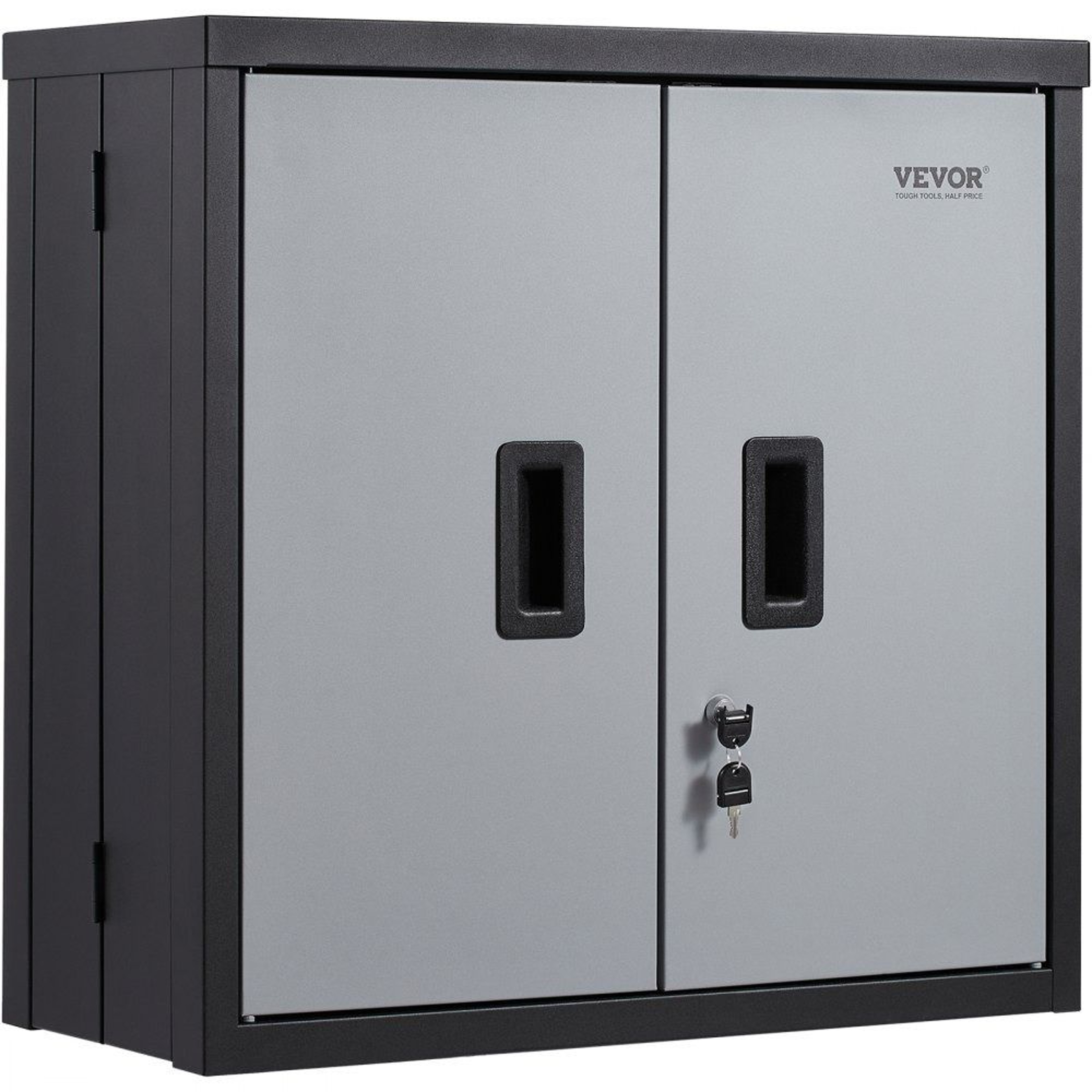 Foldable Wall Mounted Garage Cabinet Lockable Metal Tool Storage 240 Lb Capacity 0