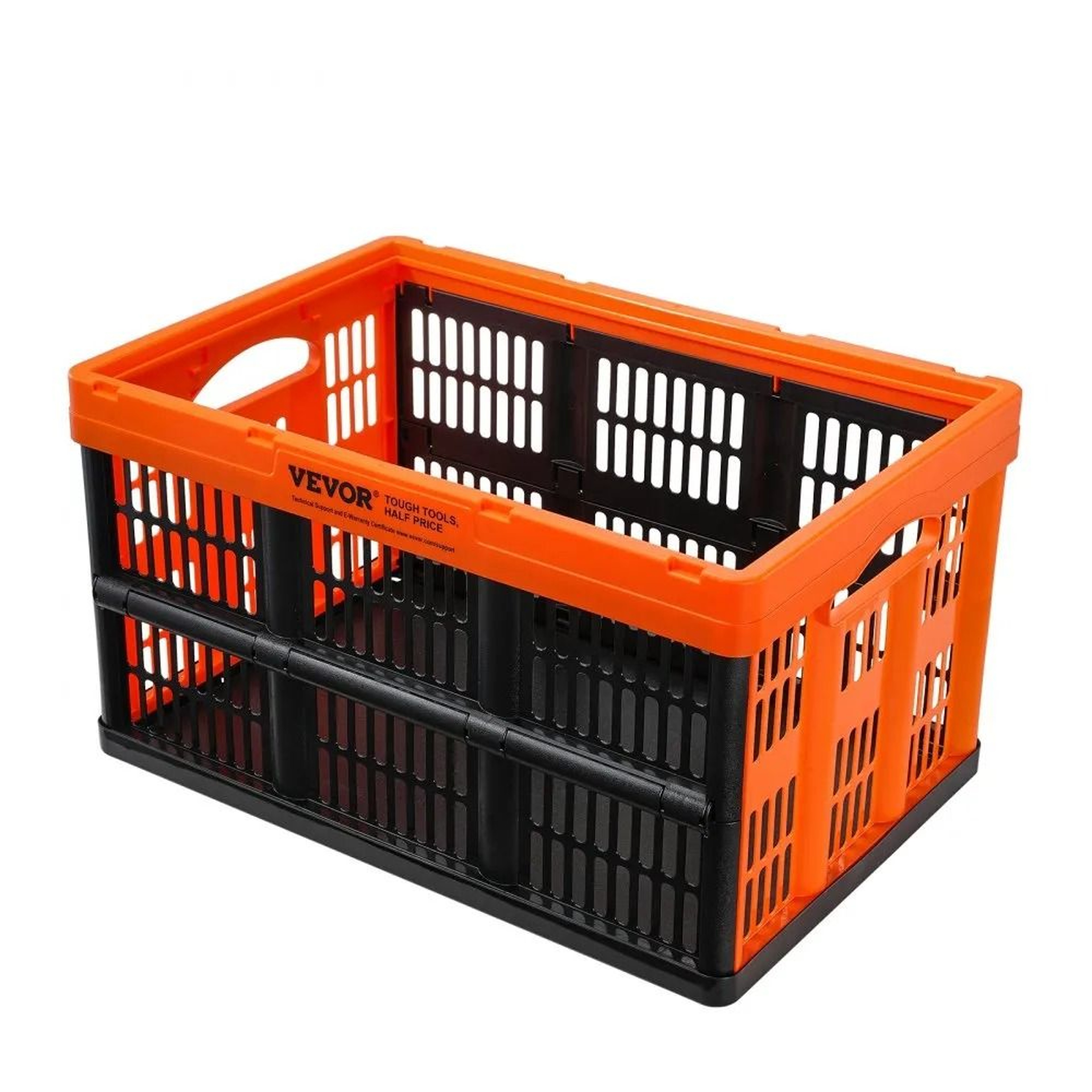 45L Collapsible Storage Crates 3 Pack Stackable Heavy Duty Storage Bins With Handles 7