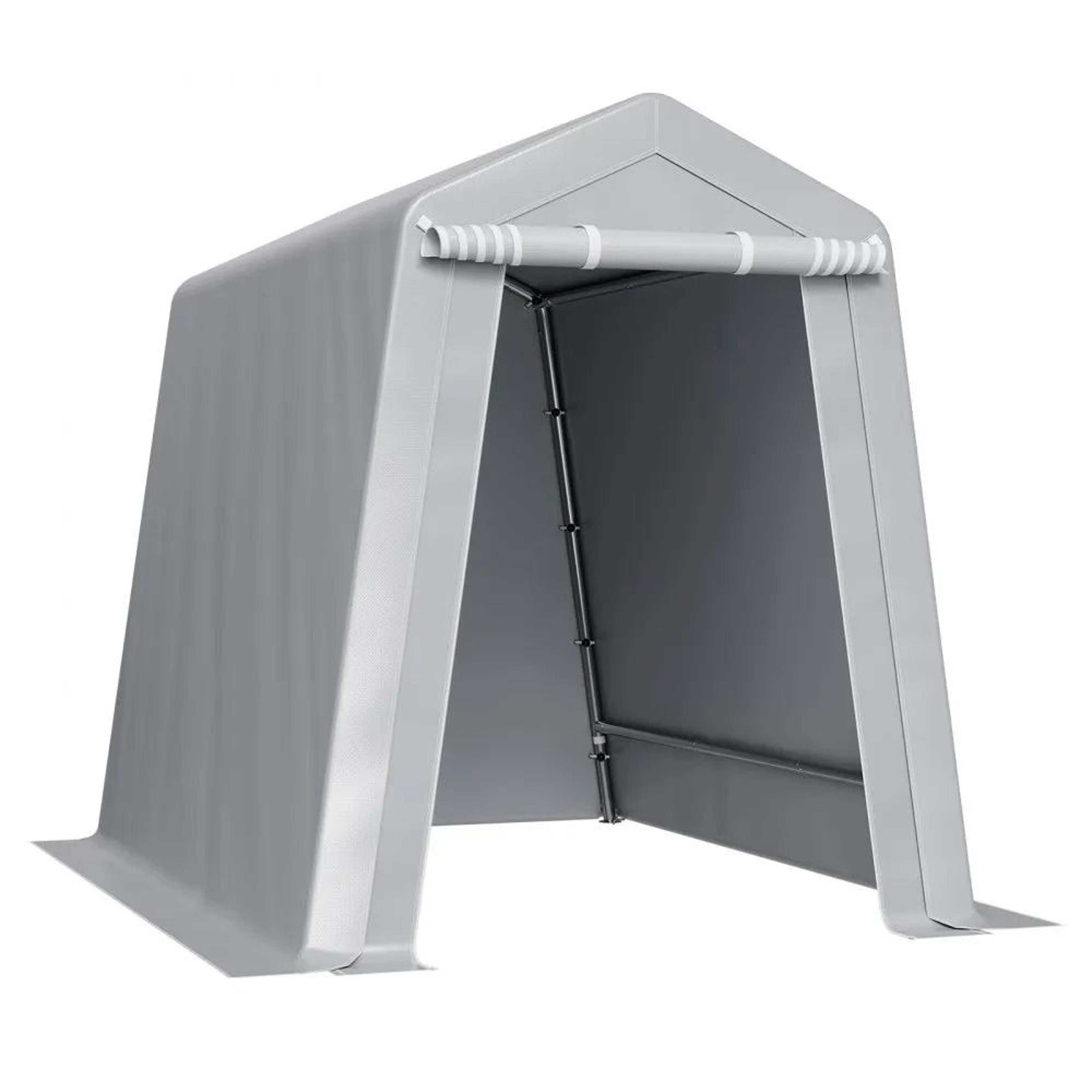 6x8 Portable Storage Shed Waterproof Outdoor Storage Shelter With Heavy Duty Steel Frame 8