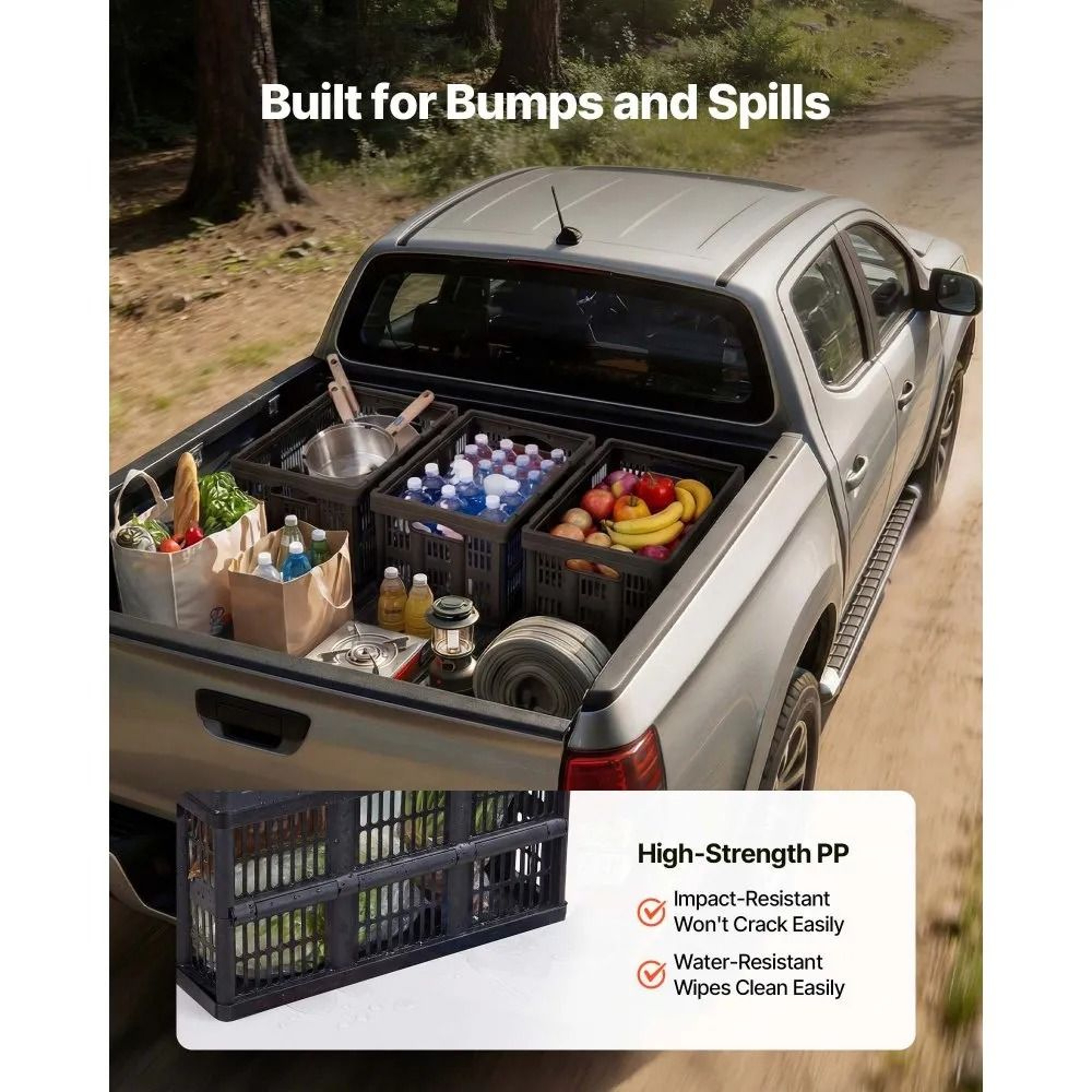 45L Collapsible Storage Bins 3 Pack Stackable Folding Storage Crates With Handles 2