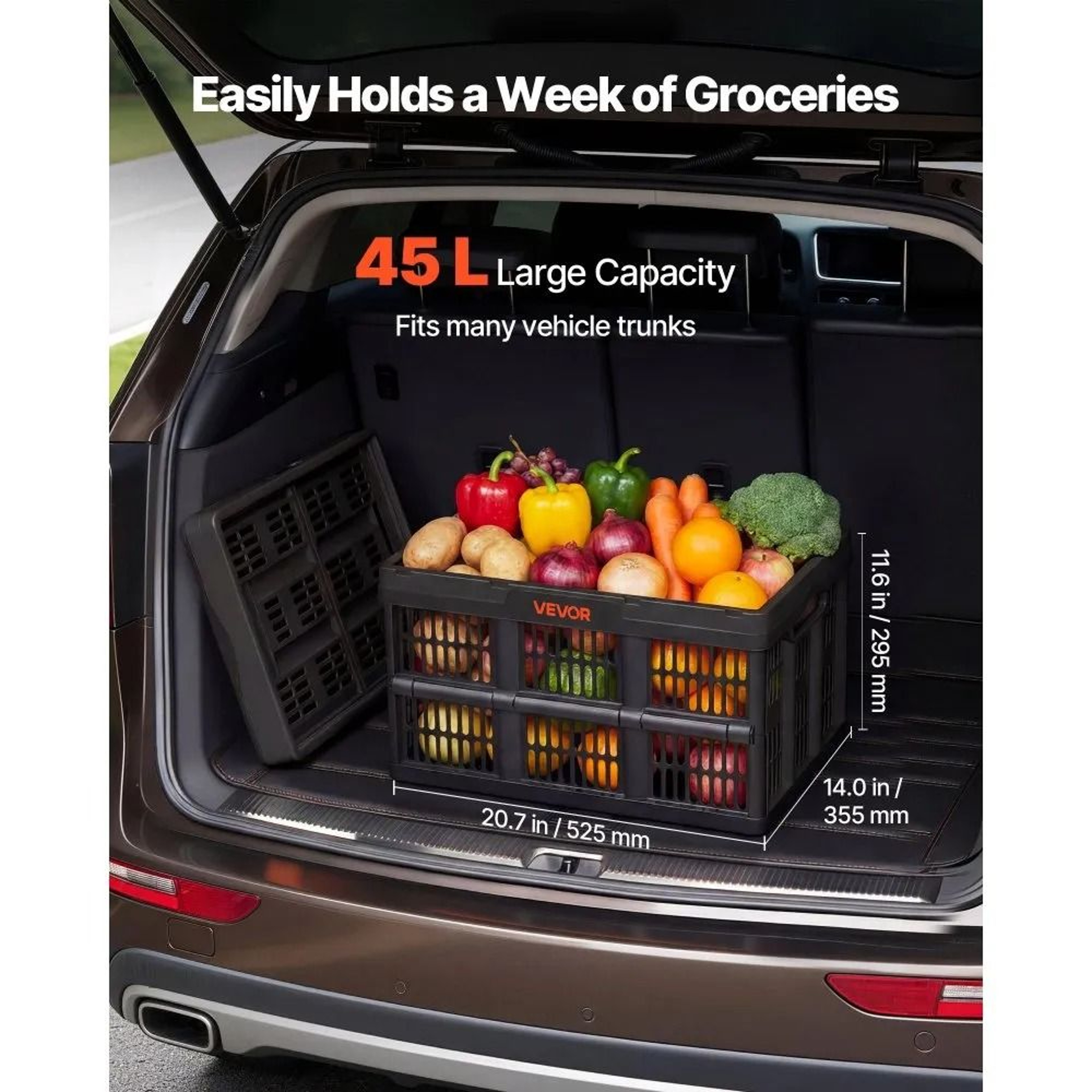 45L Collapsible Storage Bins 3 Pack Stackable Folding Storage Crates With Handles 1