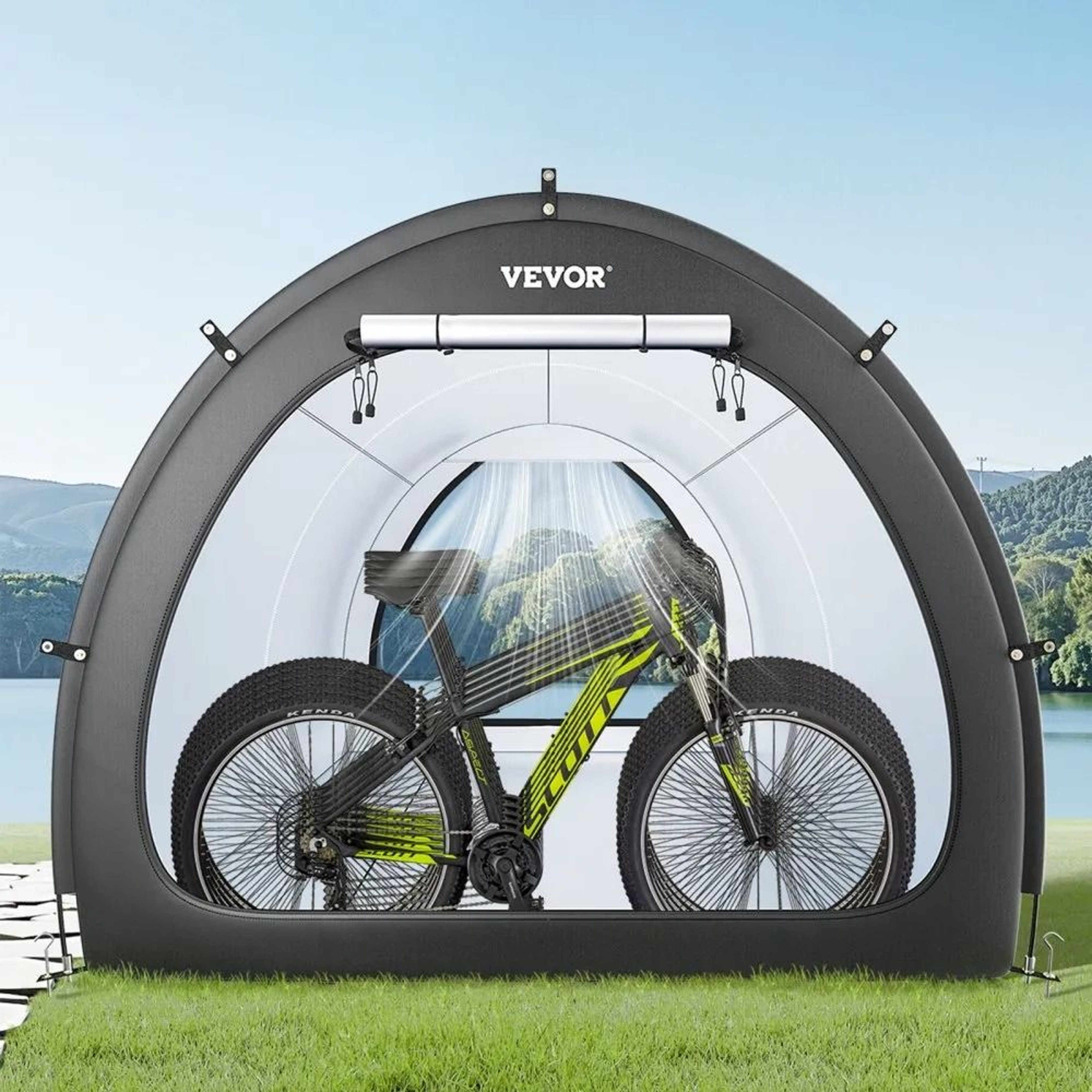 Bike Storage Tent For 5 Bikes Waterproof Outdoor Bike Storage Shelter With Ventilation 1