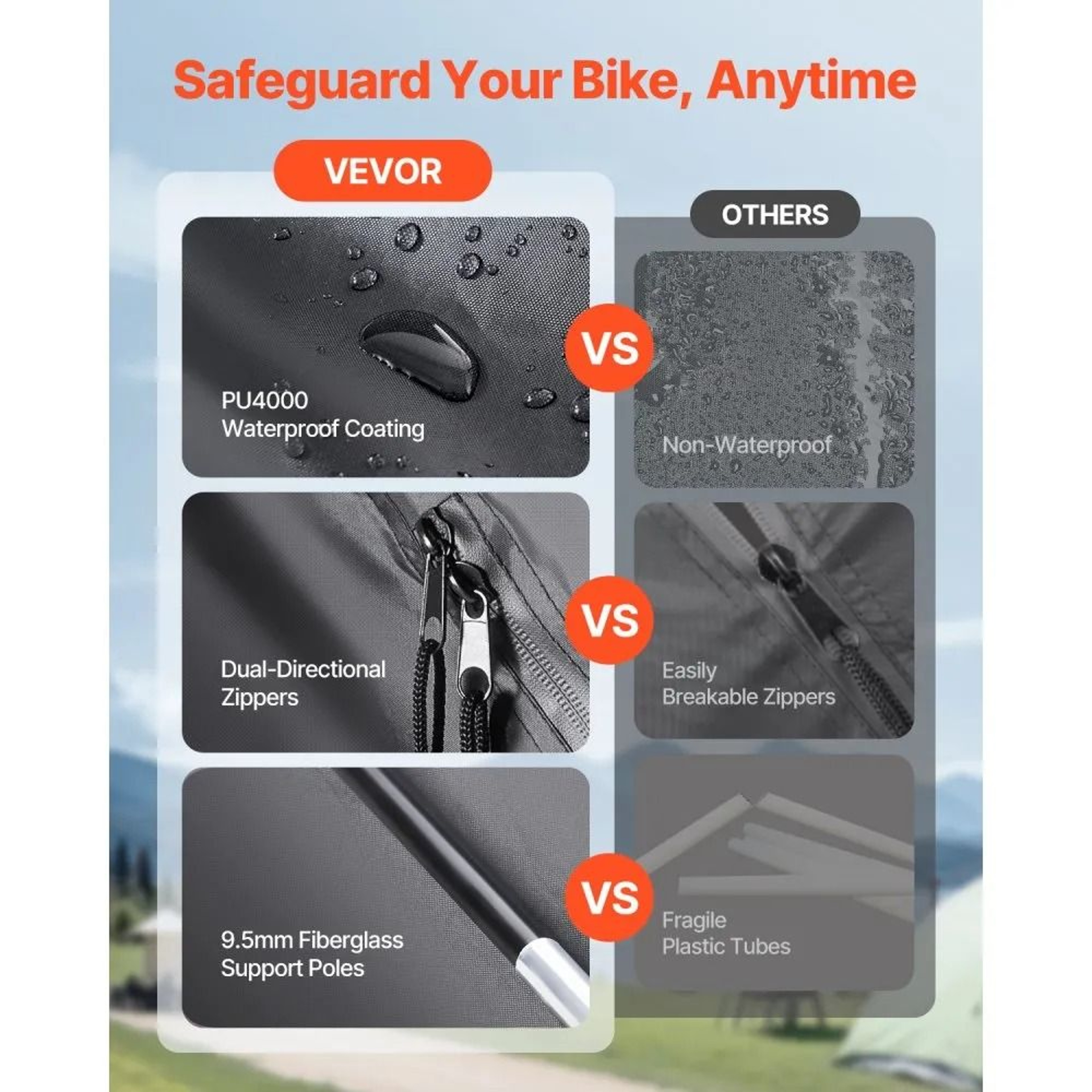 Bike Storage Tent For 5 Bikes Waterproof Outdoor Bike Storage Shelter With Ventilation 2