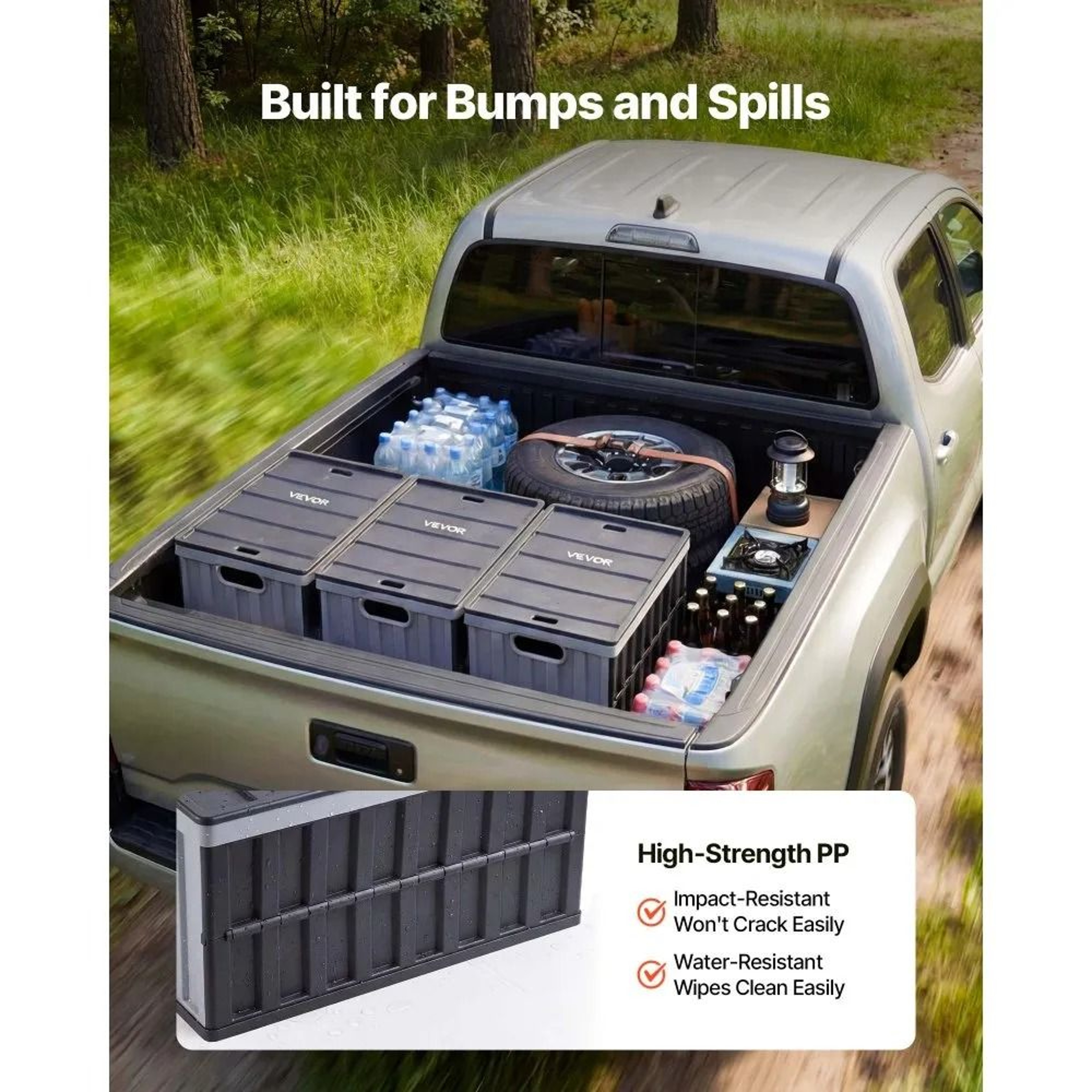 Collapsible Storage Bins With Lids Stackable Folding Crates For Home Organization 2