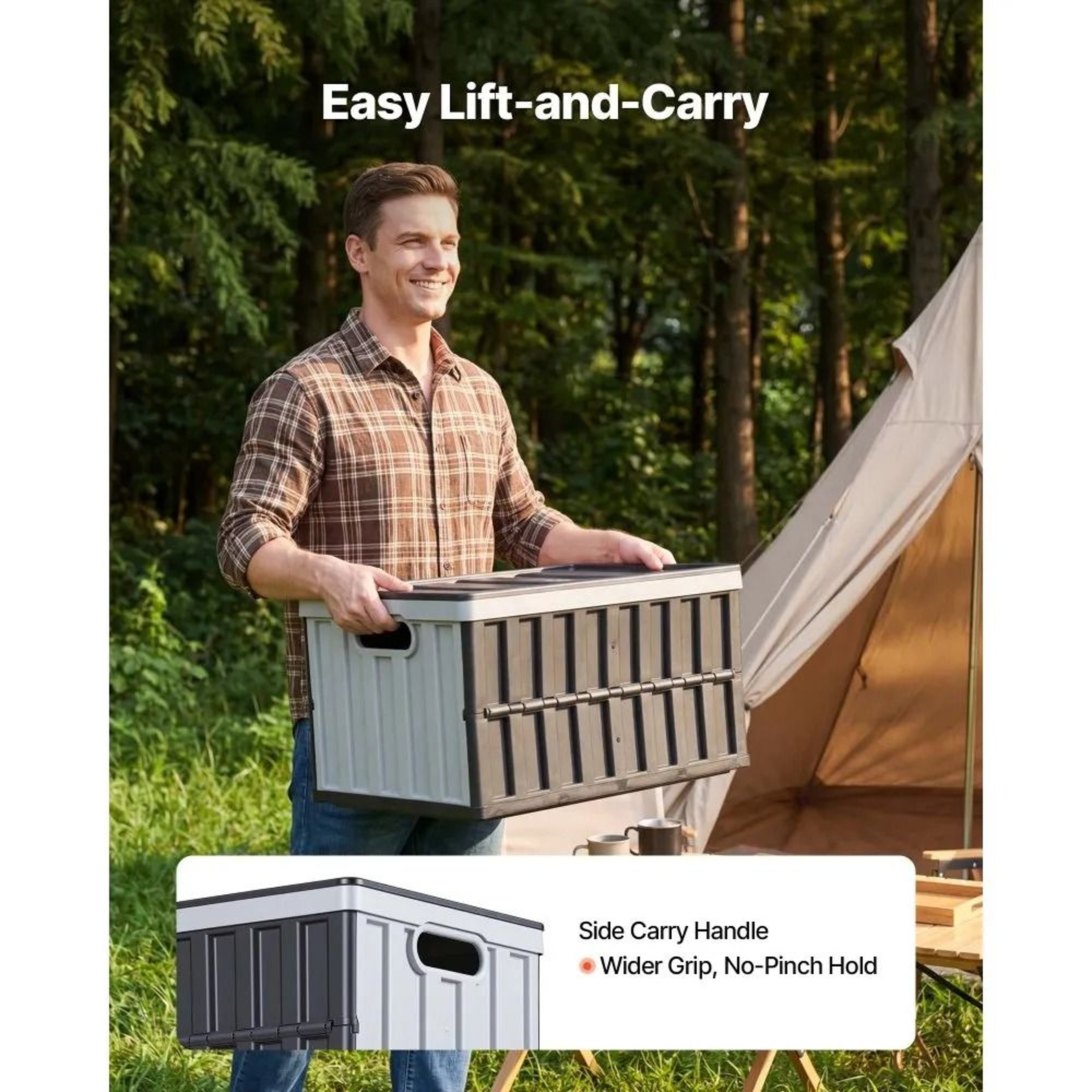 Collapsible Storage Bins With Lids Stackable Folding Crates For Home Organization 3