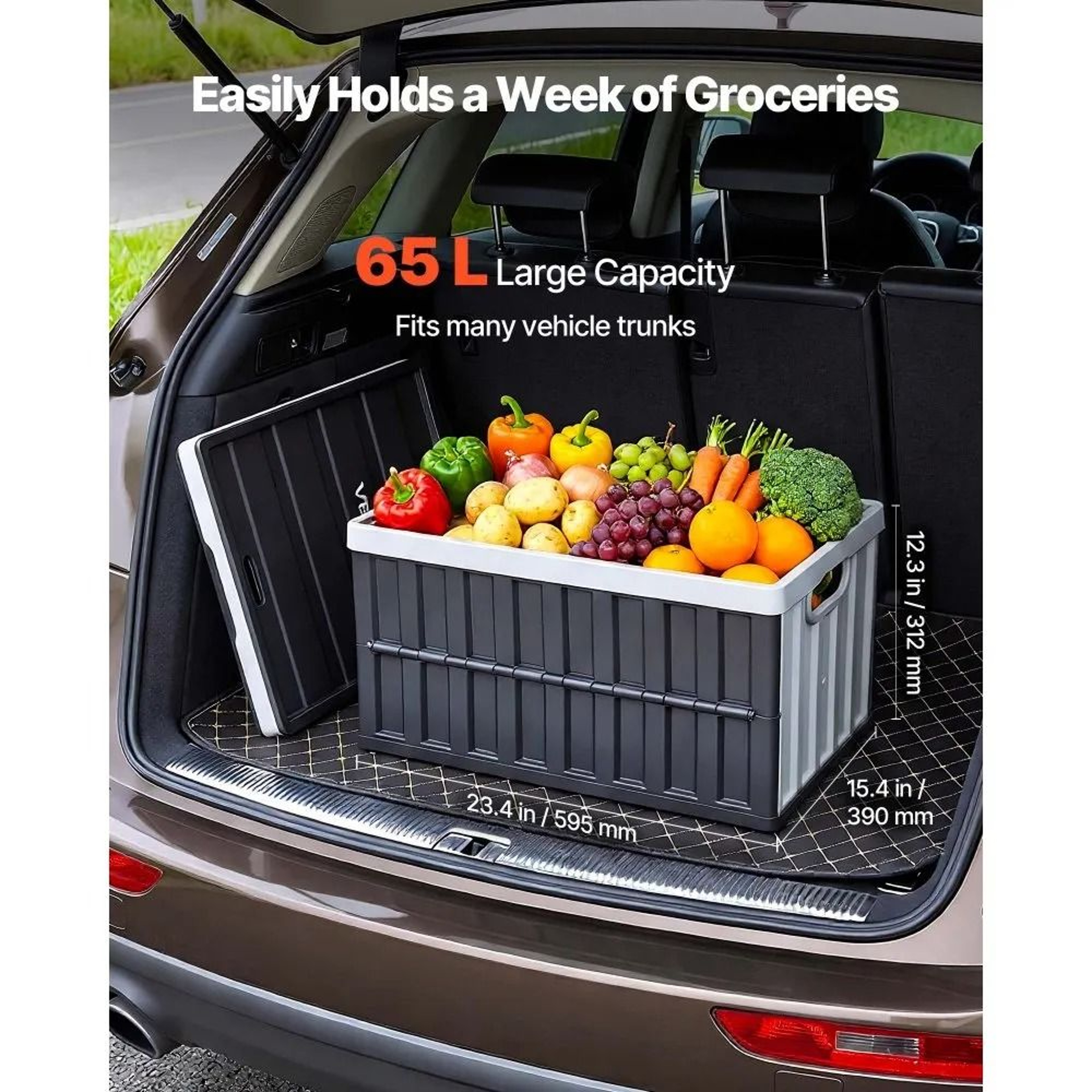 Collapsible Storage Bins With Lids Stackable Folding Crates For Home Organization 1