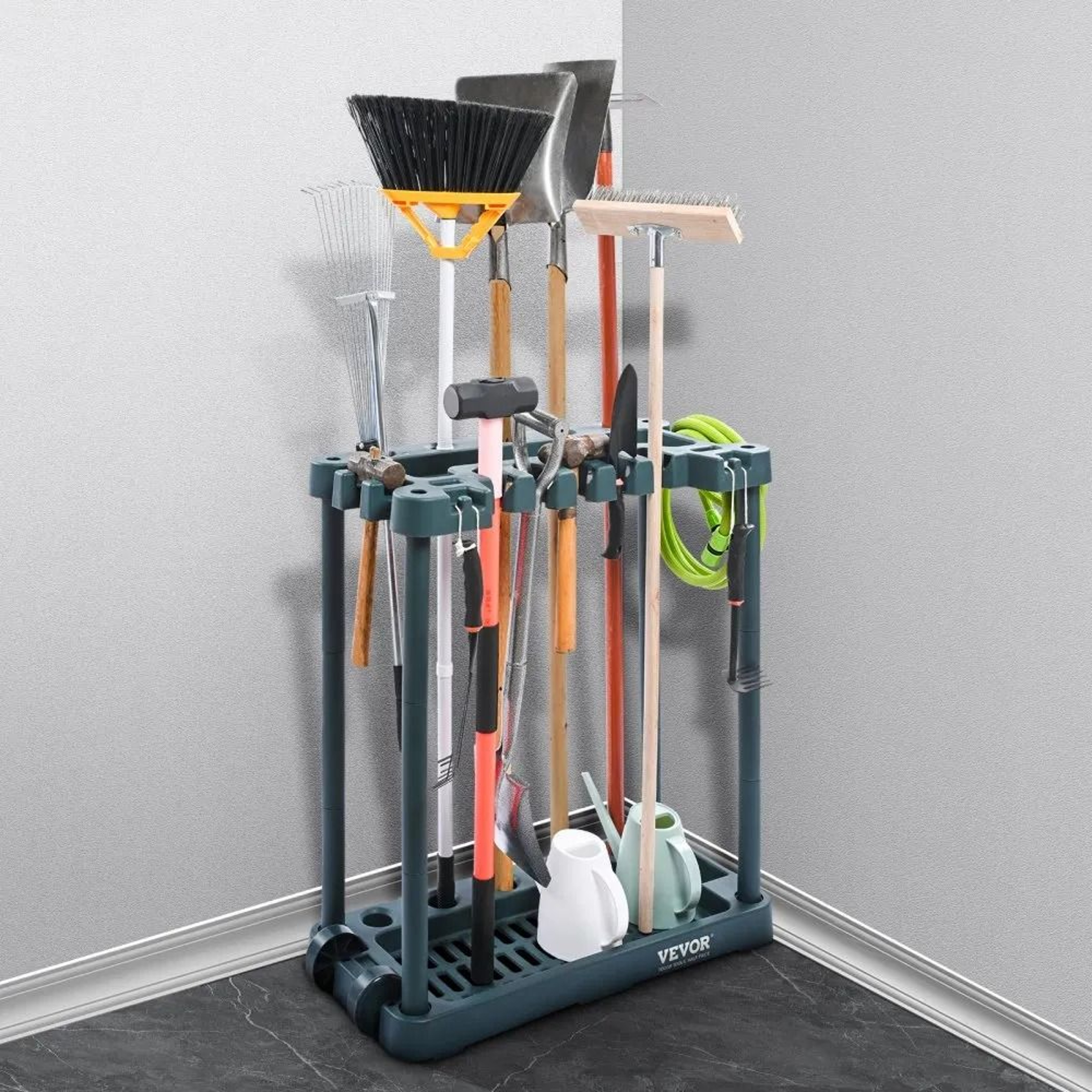Garden Tool Organizer 10 Slots Garden Tool Storage Rack For Garage And Yard 6