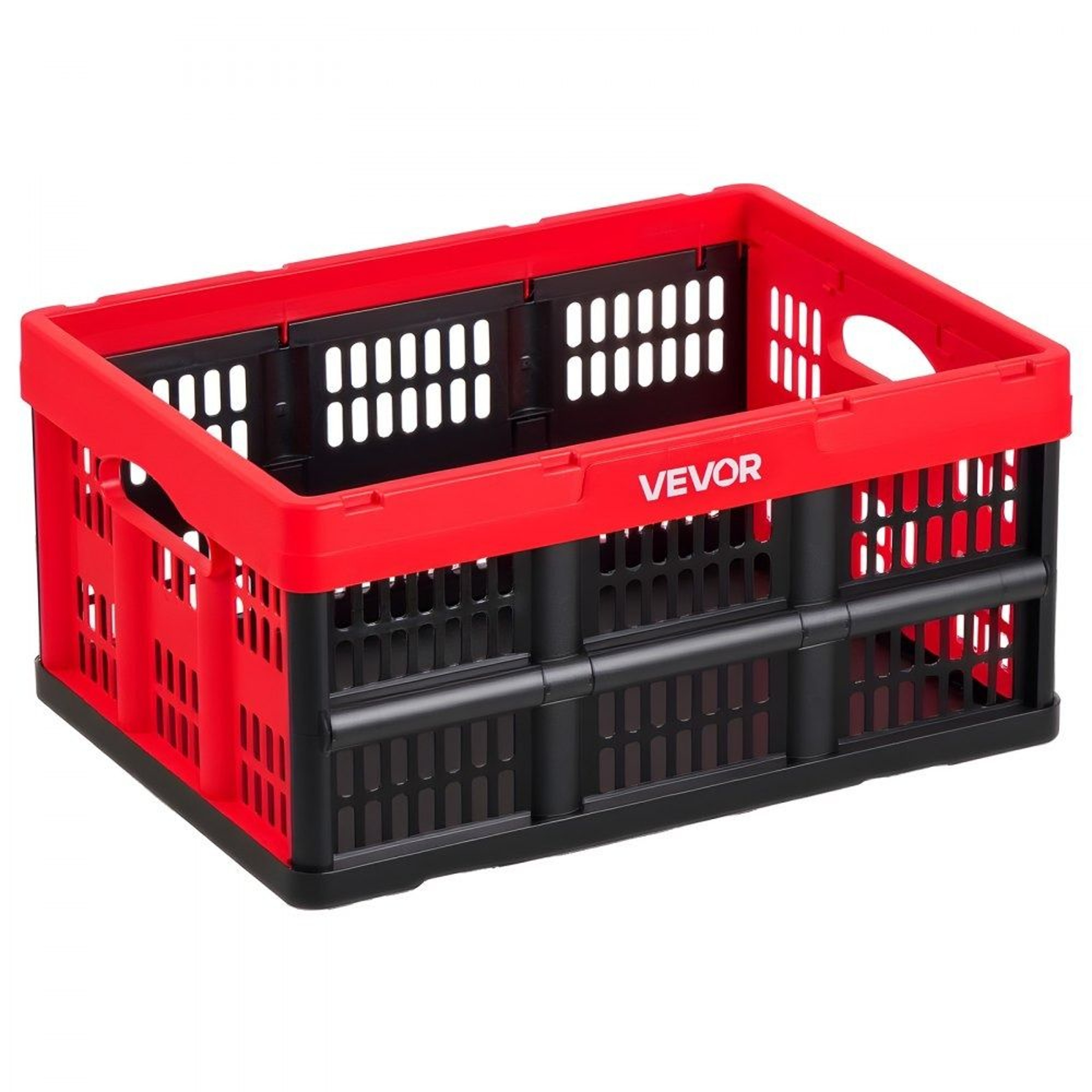 32L Collapsible Storage Bins 3 Pack Stackable Folding Crates With Handles 7