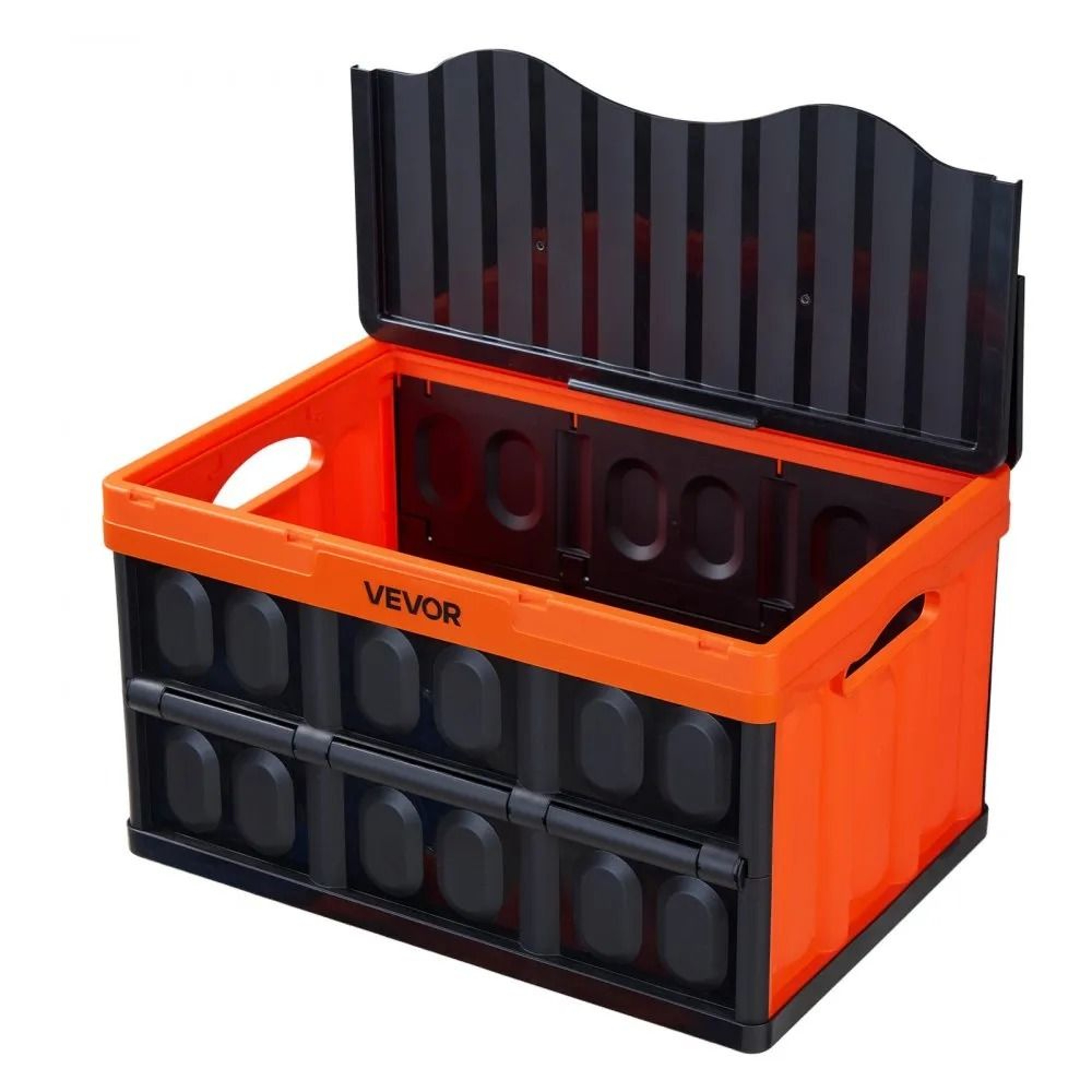 45L Collapsible Storage Bins With Lids Stackable Folding Crates 7