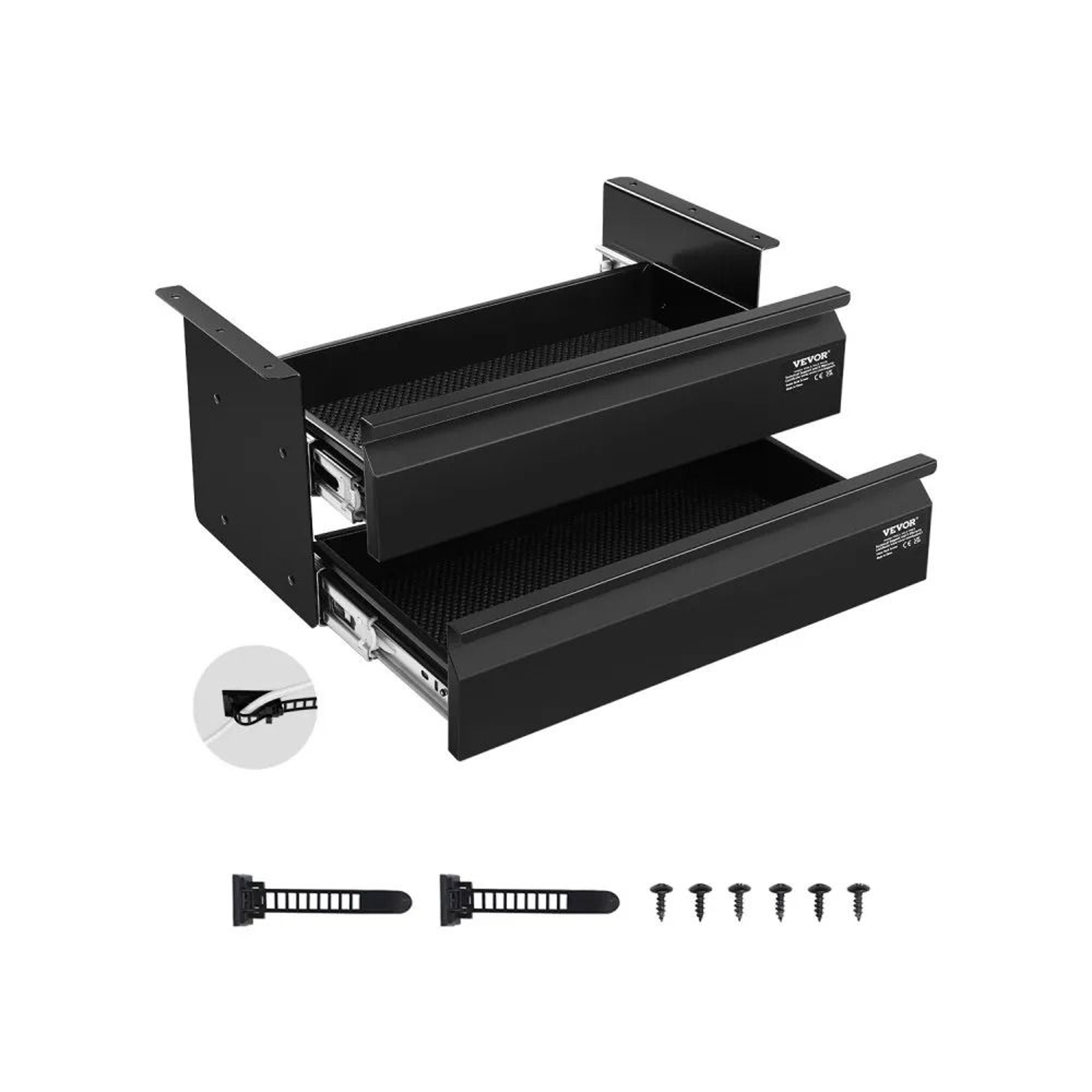16 Inch Under Desk Drawer Organizer Slide Out Hidden Storage Drawer For Office Desk 0