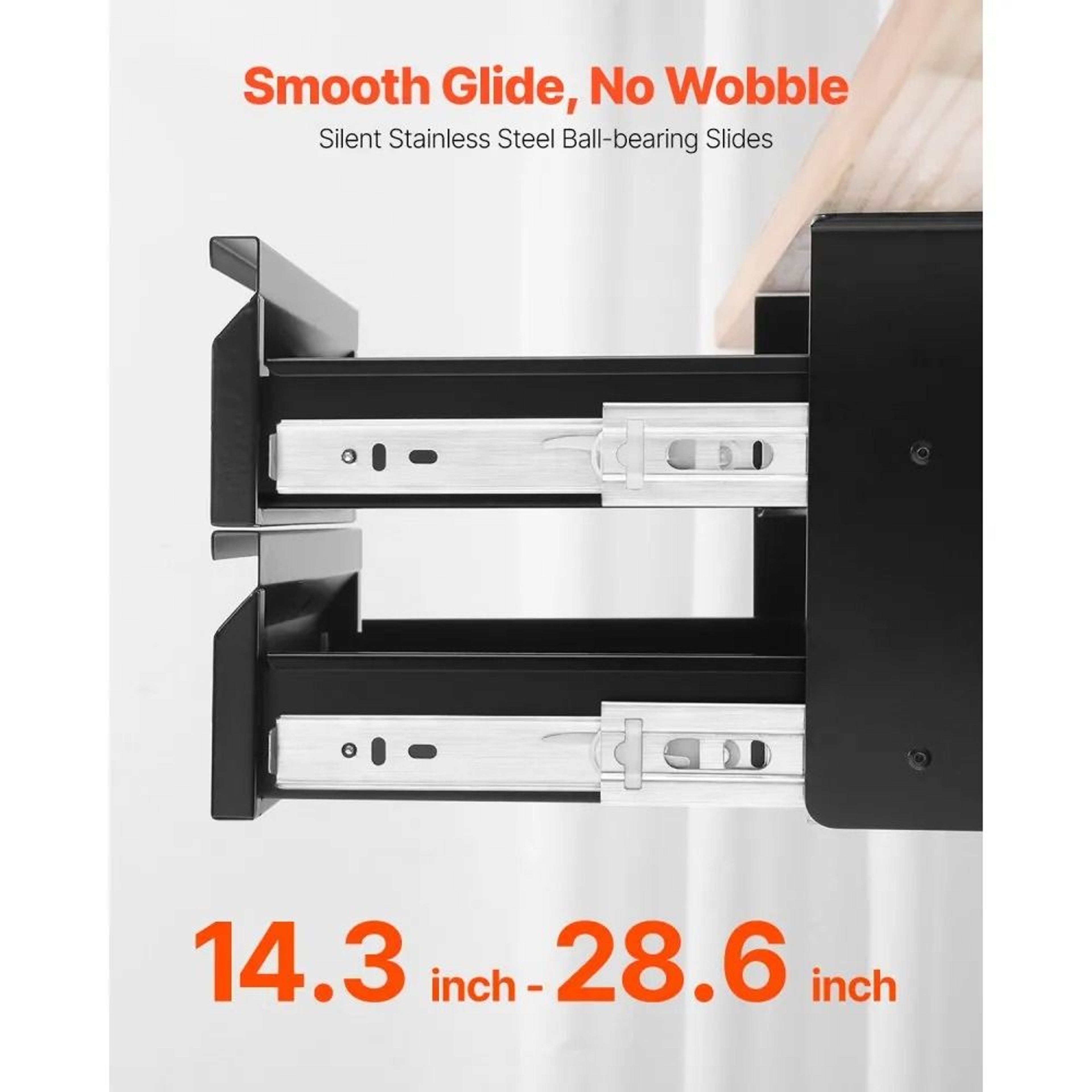 16 Inch Under Desk Drawer Organizer Slide Out Hidden Storage Drawer For Office Desk 1