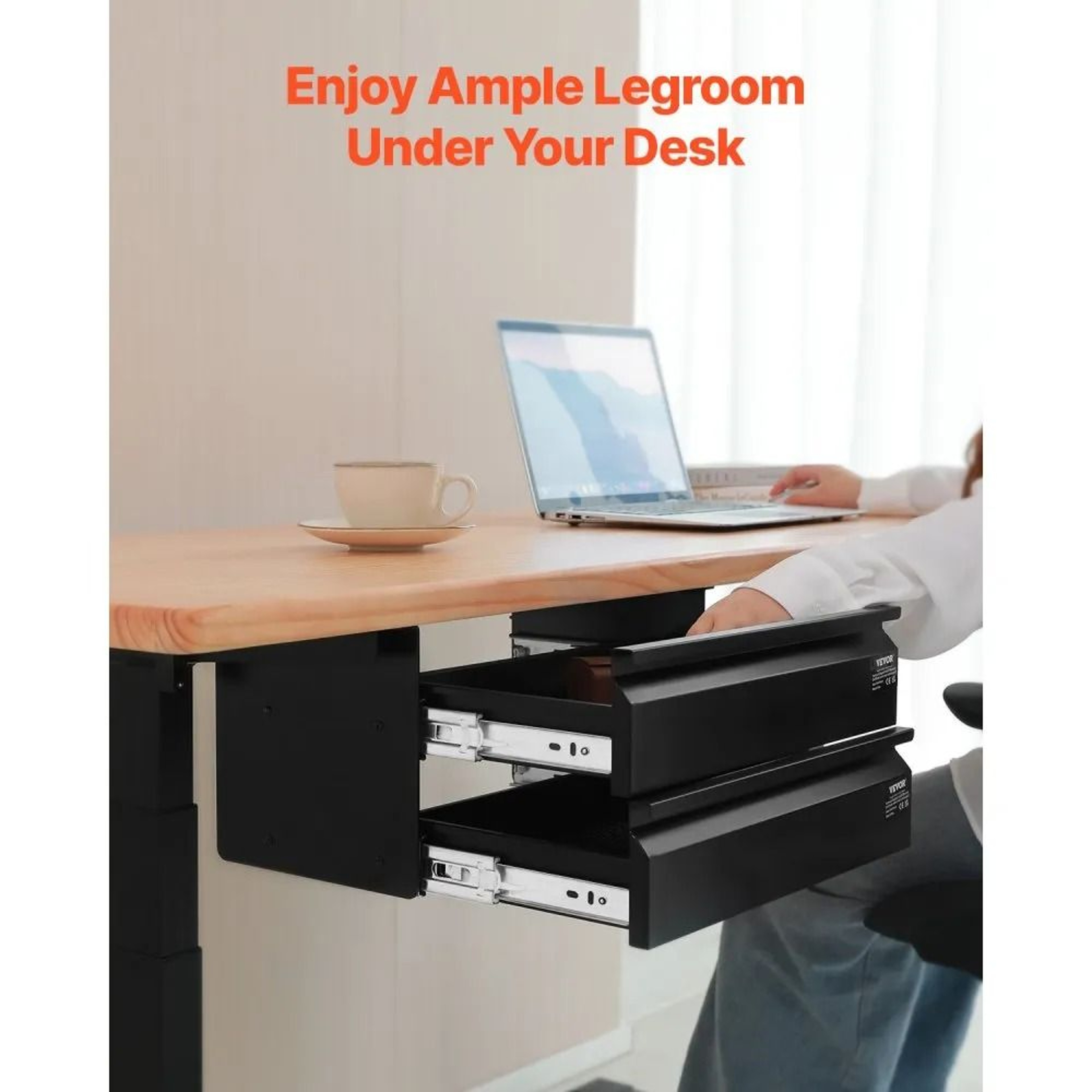 16 Inch Under Desk Drawer Organizer Slide Out Hidden Storage Drawer For Office Desk 2