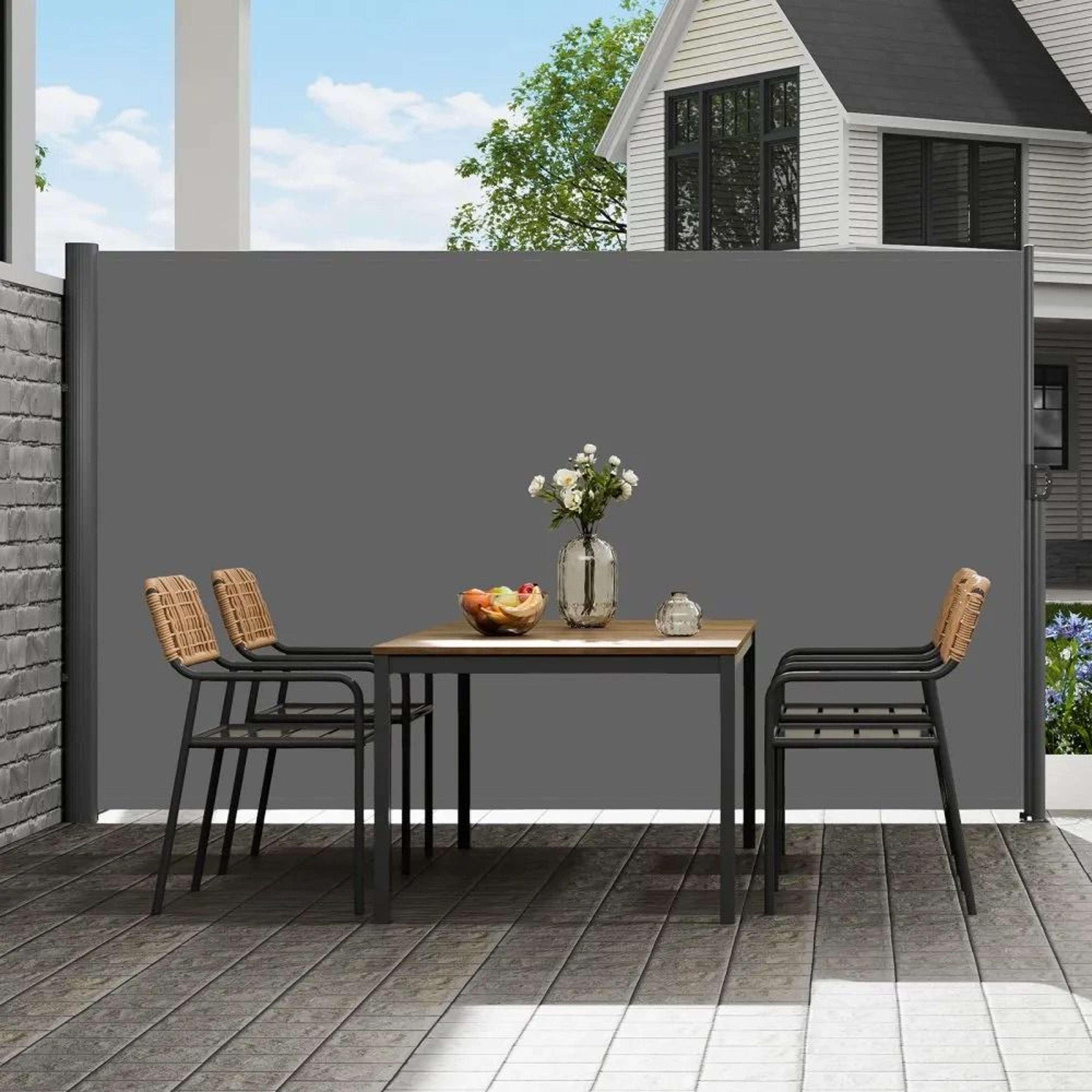 Retractable Side Awning 71x118 Inch Outdoor Privacy Screen Patio Wind Barrier 6