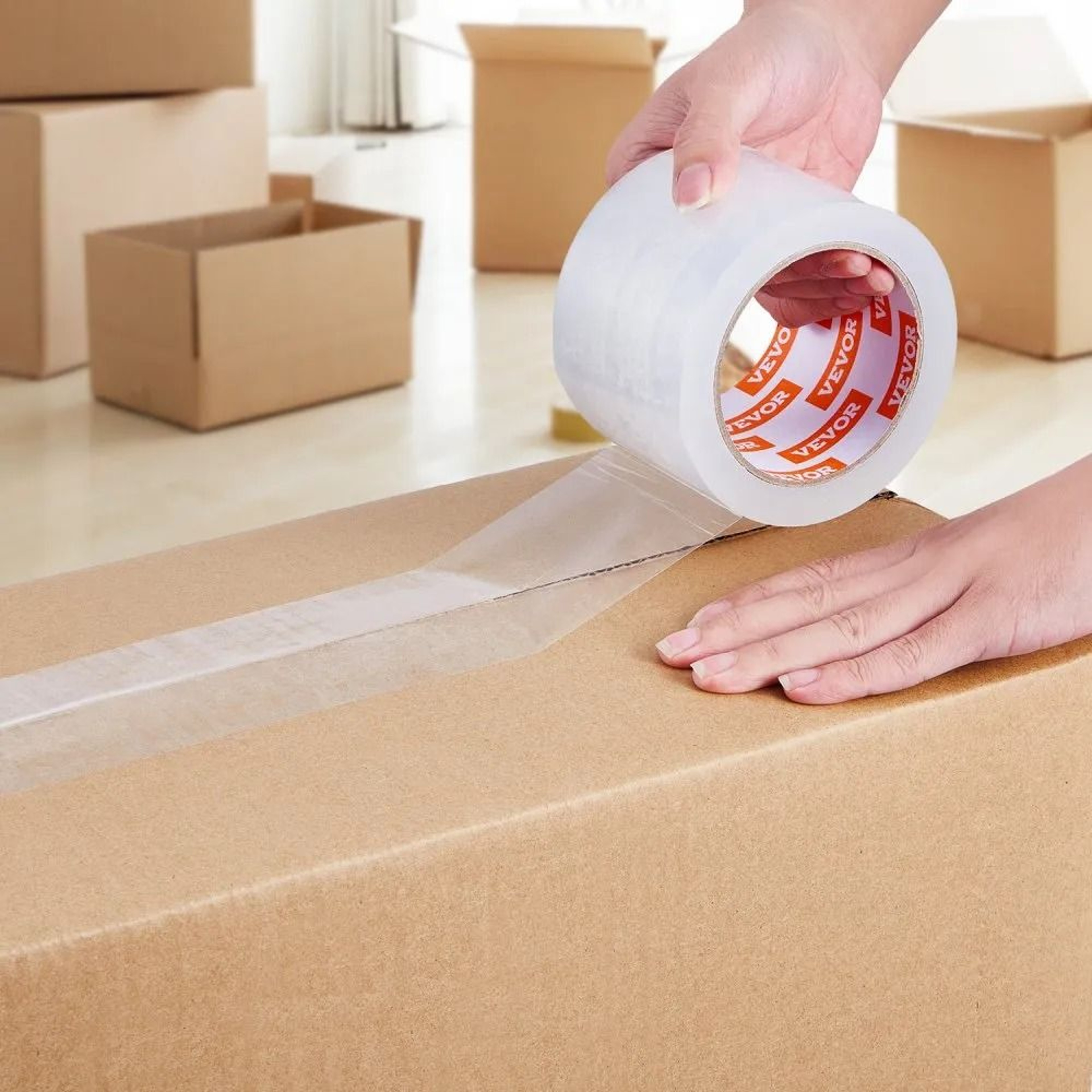Heavy Duty Clear Packing Tape 6 Rolls 3 Inch Core Shipping Box Sealing Tape 3