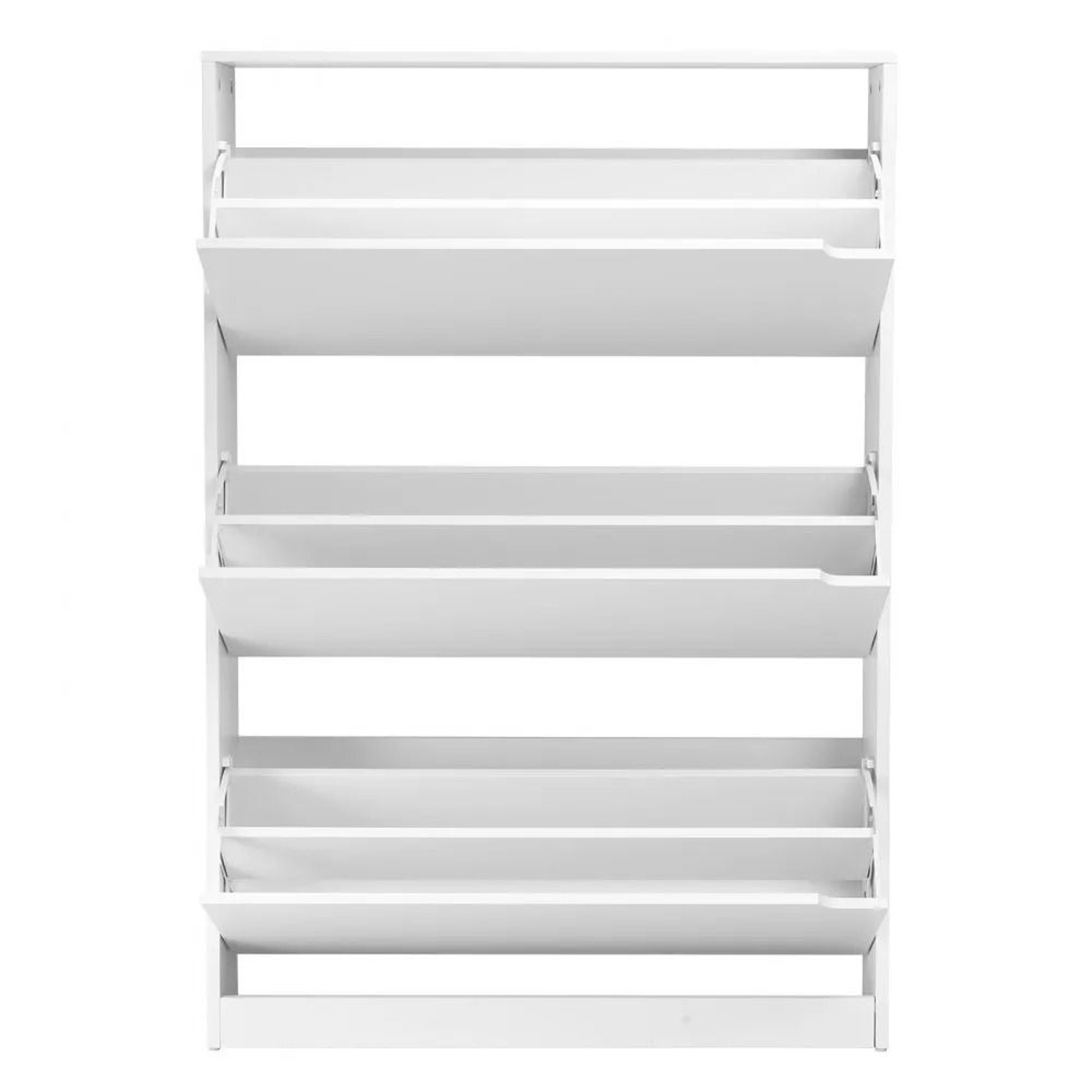 3 Drawer Shoe Cabinet Modern Entryway Shoe Storage Cabinet Organizer White 6