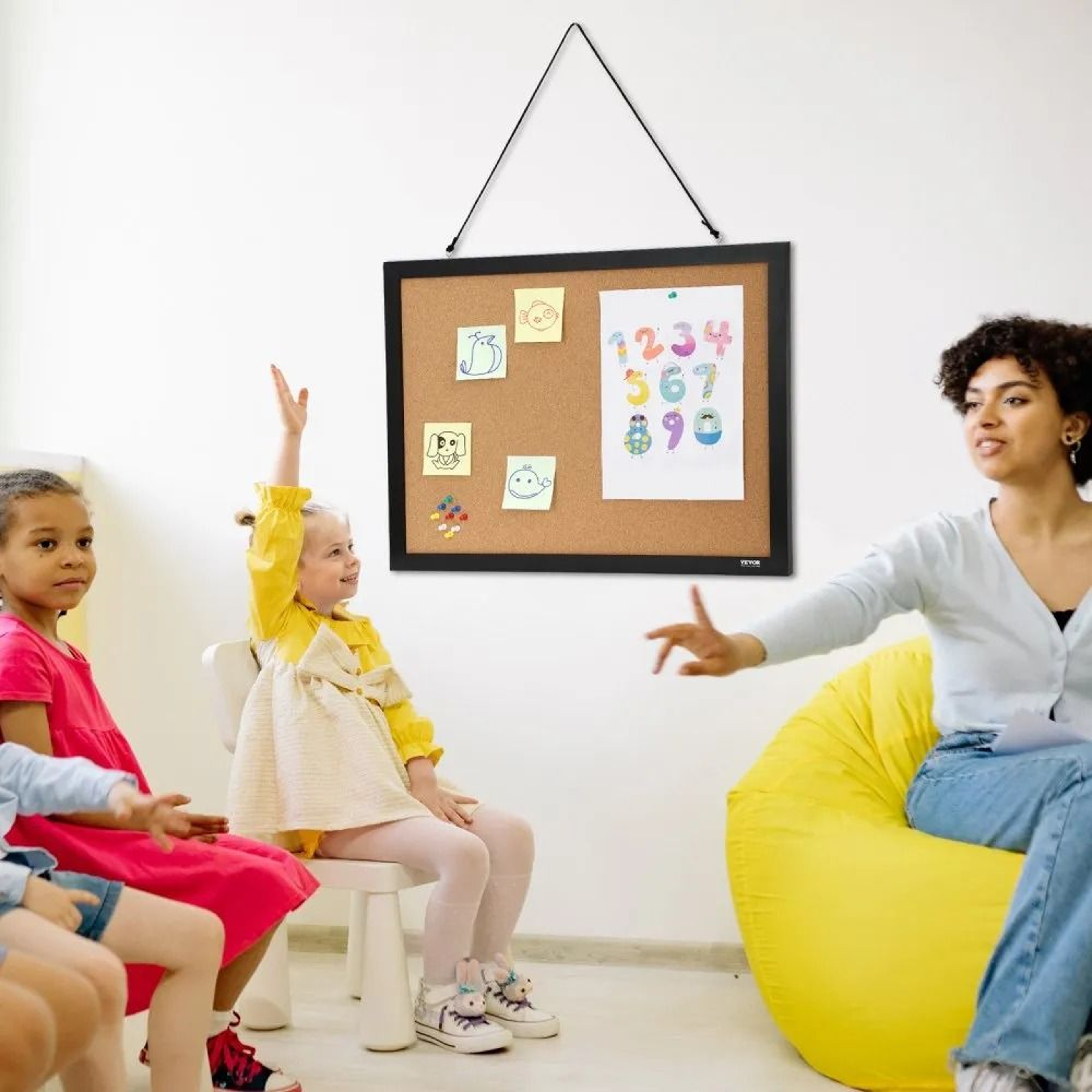 Cork Board 24 X 18 Inch Double Sided Bulletin Board With MDF Frame 1